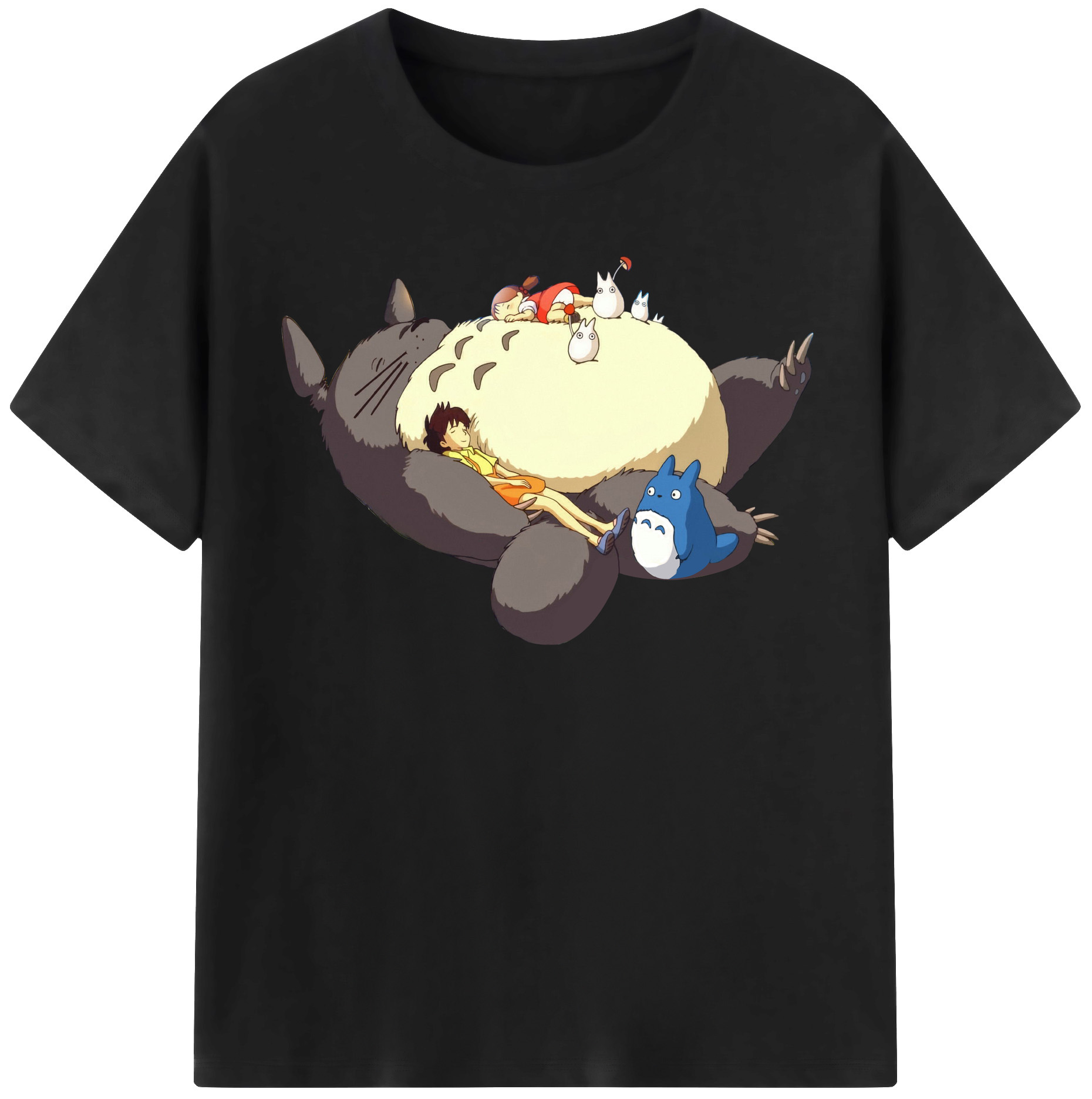 （画像用） となりのトトロ 草壁メイ 草壁サツキ My Neighbor Totoro Satsuki Kusakabe Mei Kusakabe レディースカジュアルプリントTシャツ（綿100％）