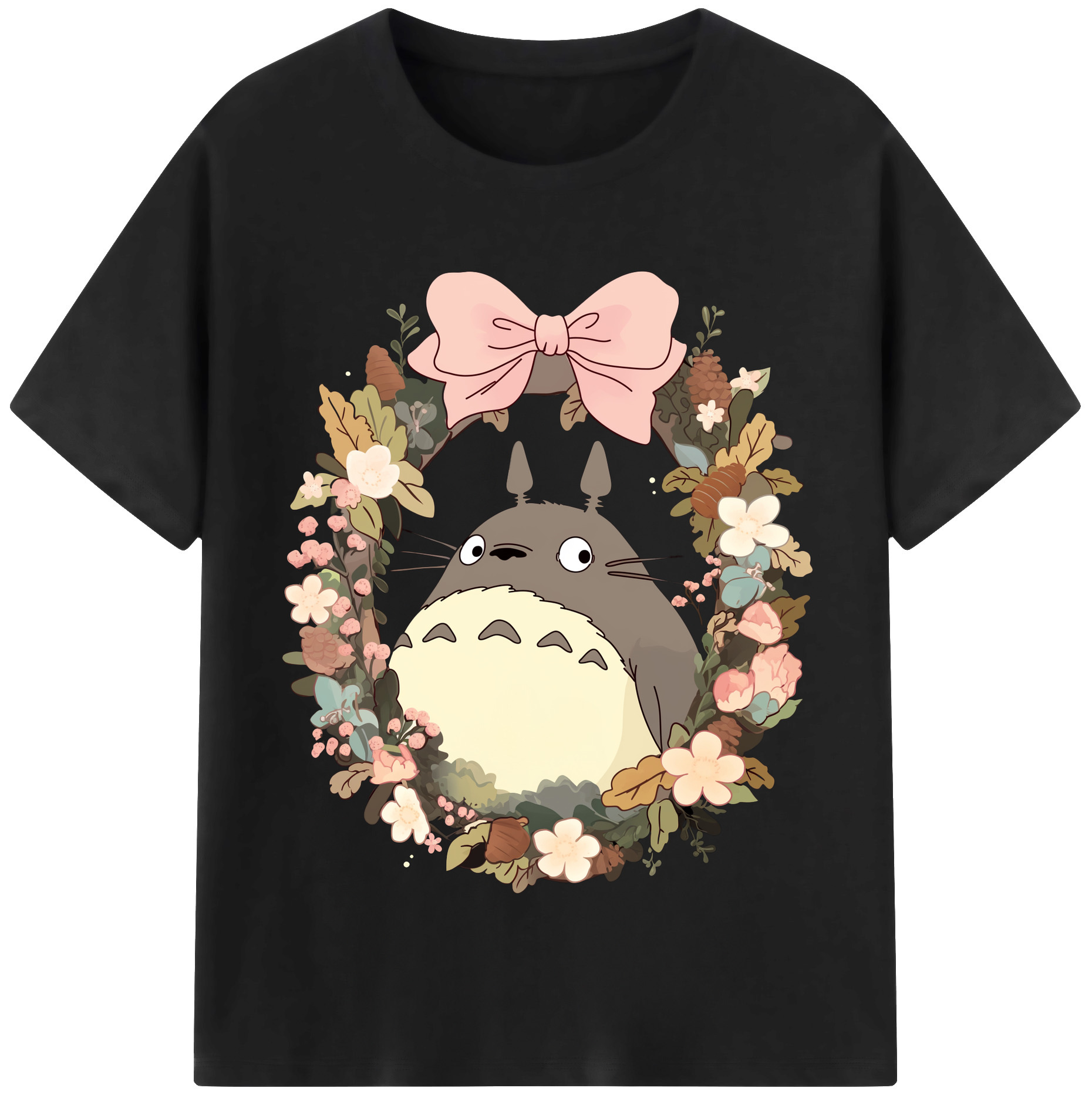 （画像用） となりのトトロ 草壁メイ 草壁サツキ My Neighbor Totoro Satsuki Kusakabe Mei Kusakabe レディースカジュアルプリントTシャツ（綿100％）