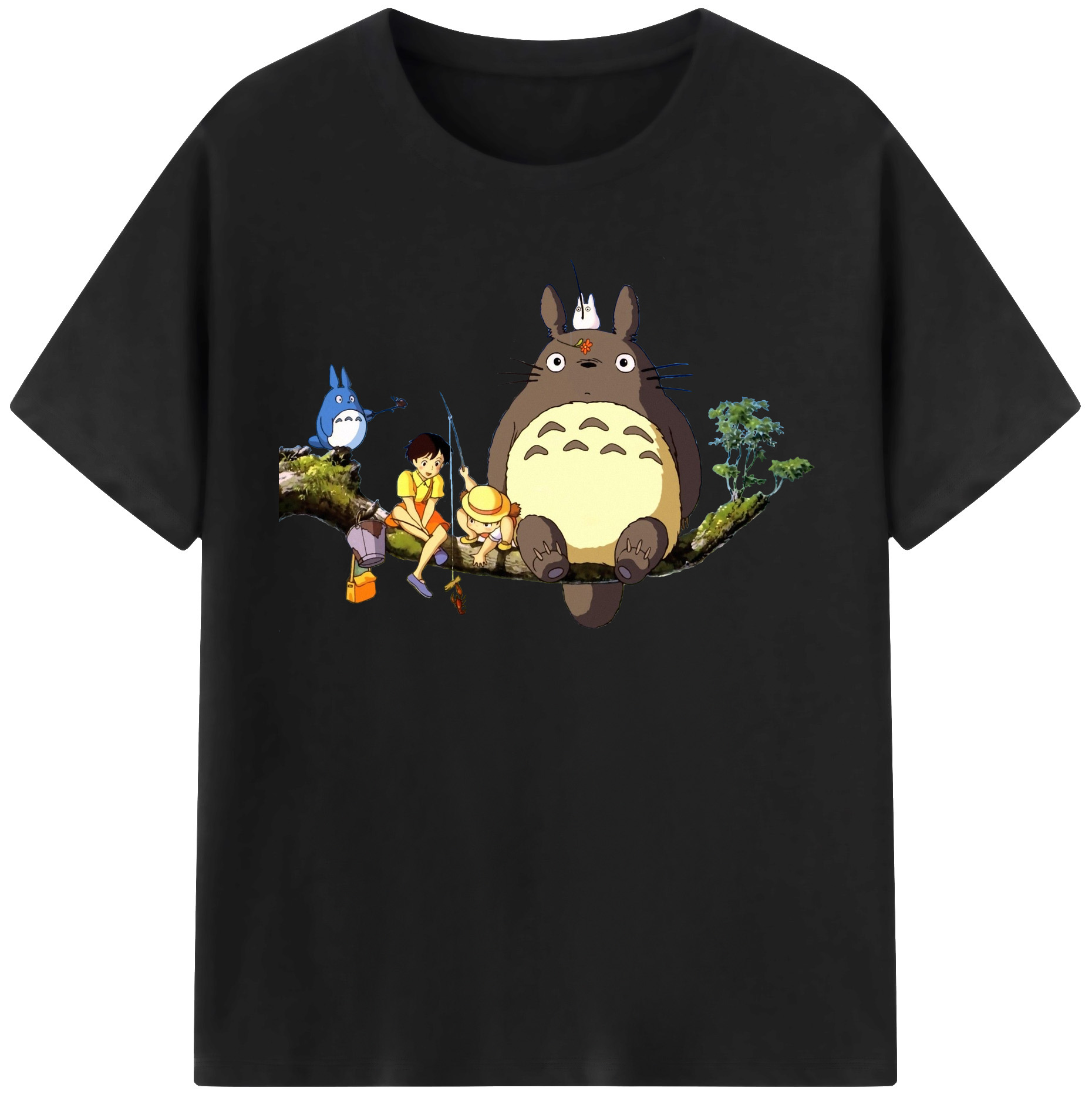 （画像用） となりのトトロ 草壁メイ 草壁サツキ My Neighbor Totoro Satsuki Kusakabe Mei Kusakabe レディースカジュアルプリントTシャツ（綿100％）