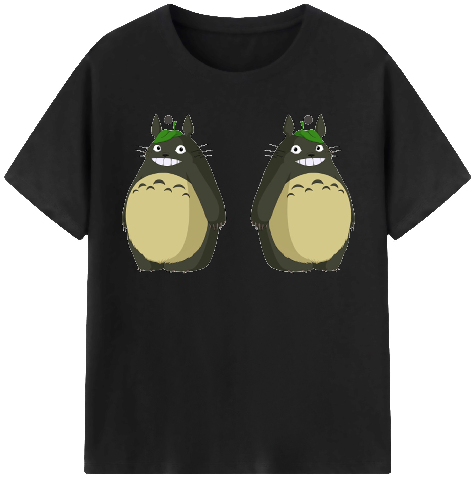 （画像用） となりのトトロ 草壁メイ 草壁サツキ My Neighbor Totoro Satsuki Kusakabe Mei Kusakabe レディースカジュアルプリントTシャツ（綿100％）