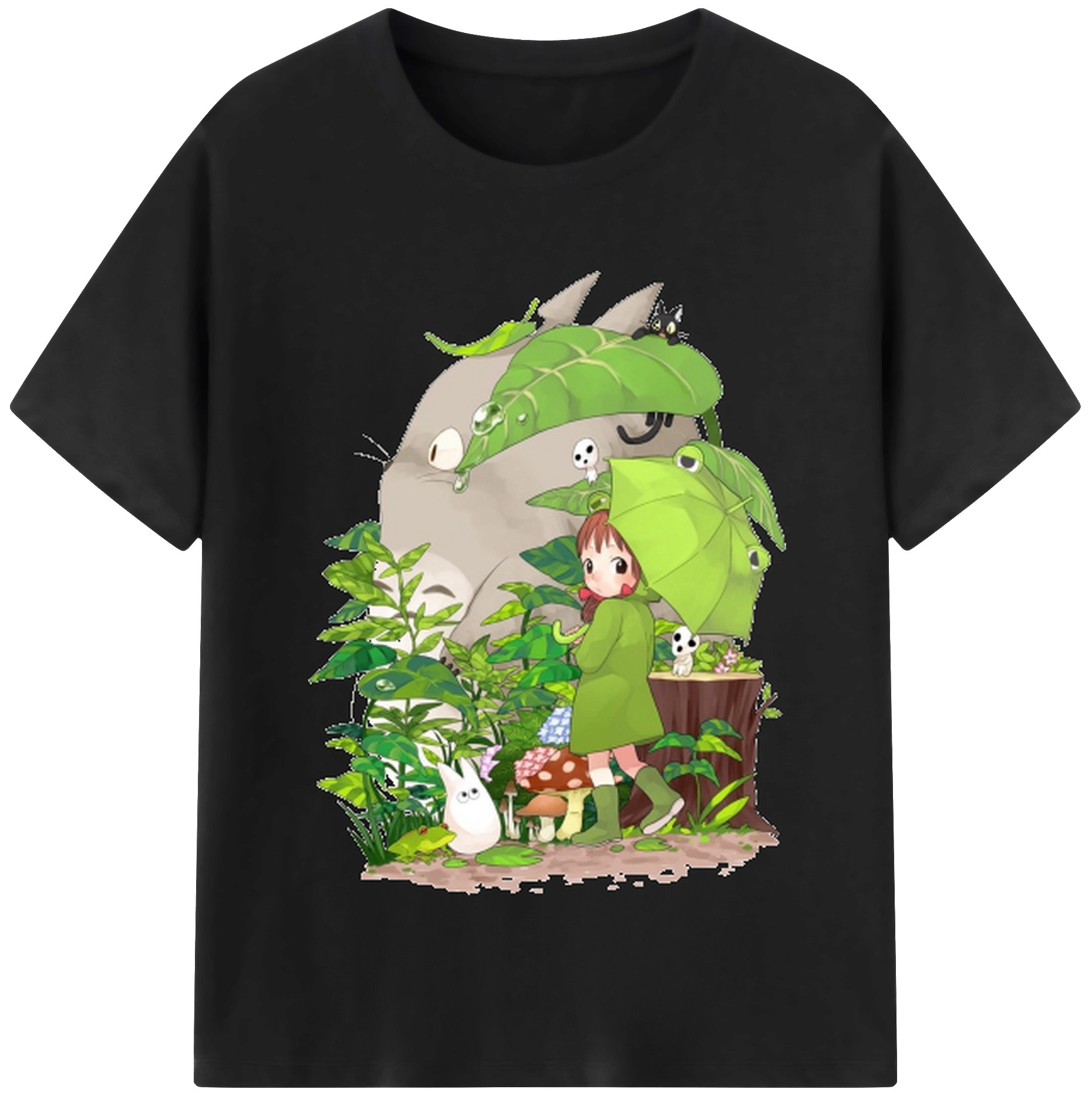 （画像用） となりのトトロ 草壁メイ 草壁サツキ My Neighbor Totoro Satsuki Kusakabe Mei Kusakabe レディースカジュアルプリントTシャツ（綿100％）