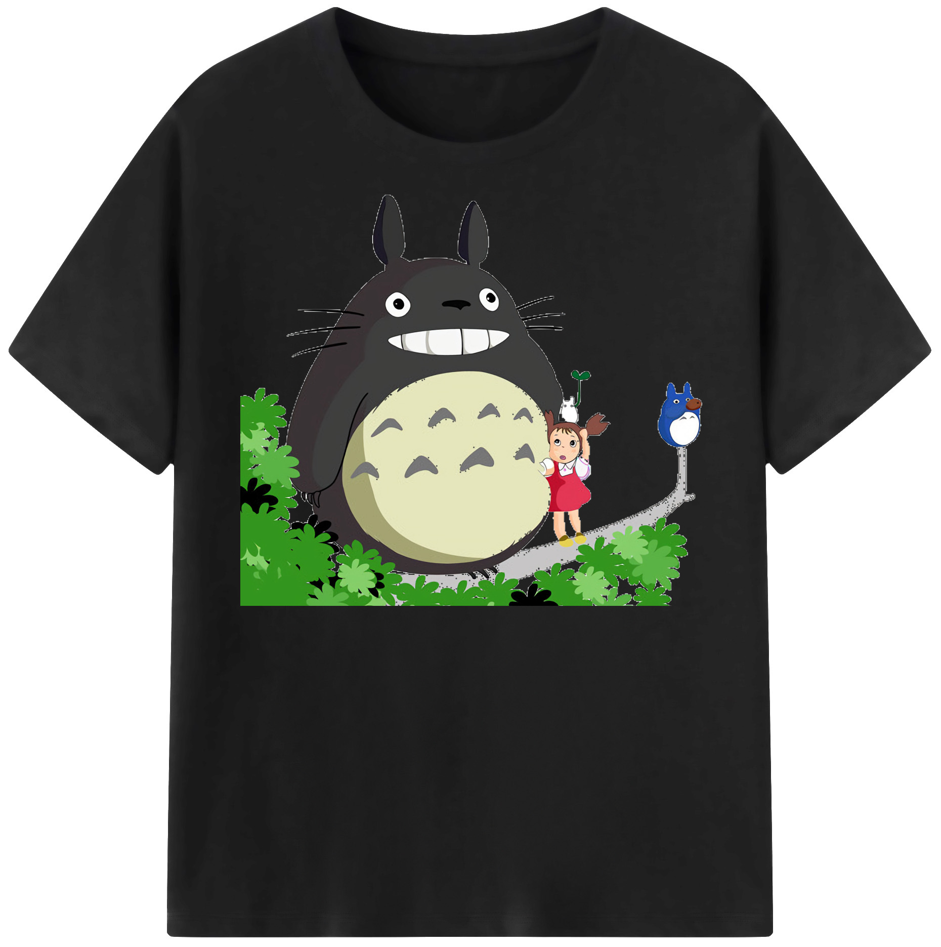 （画像用） となりのトトロ 草壁メイ 草壁サツキ My Neighbor Totoro Satsuki Kusakabe Mei Kusakabe レディースカジュアルプリントTシャツ（綿100％）