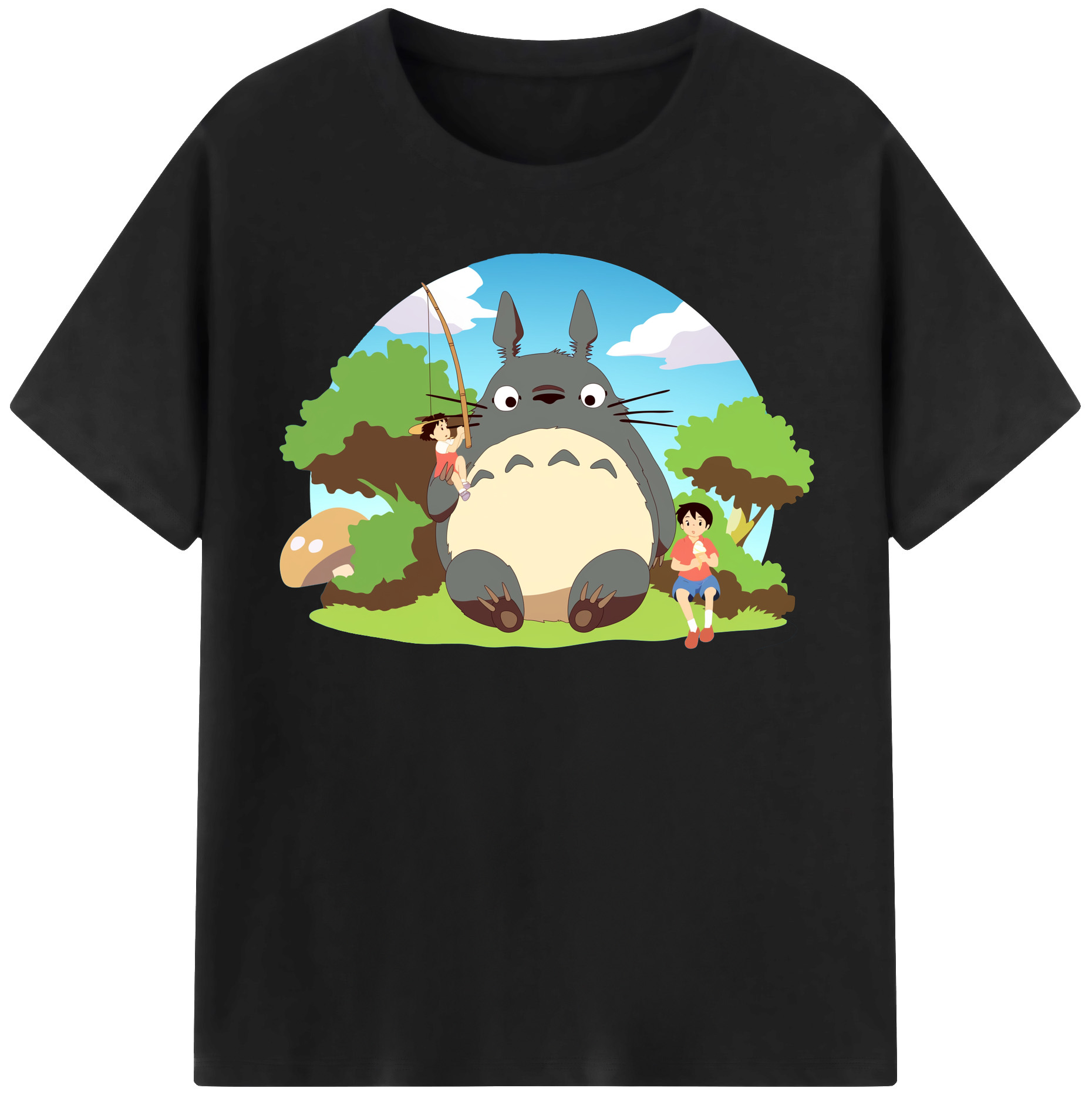 （画像用） となりのトトロ 草壁メイ 草壁サツキ My Neighbor Totoro Satsuki Kusakabe Mei Kusakabe レディースカジュアルプリントTシャツ（綿100％）