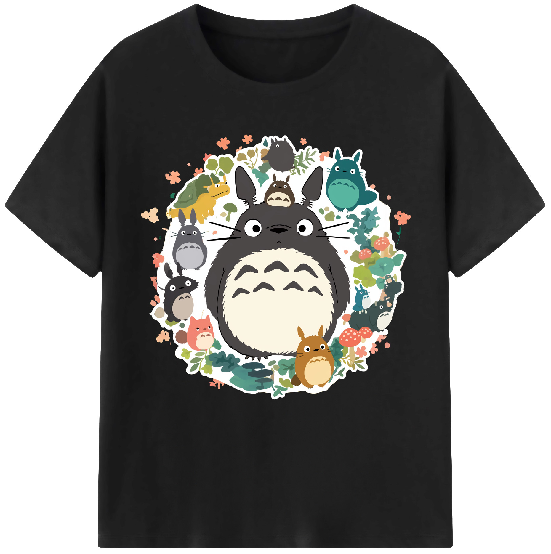 （画像用） となりのトトロ 草壁メイ 草壁サツキ My Neighbor Totoro Satsuki Kusakabe Mei Kusakabe レディースカジュアルプリントTシャツ（綿100％）