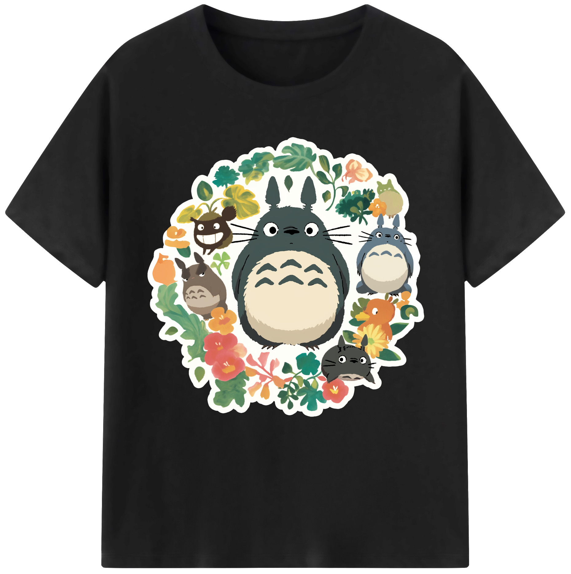 （画像用） となりのトトロ 草壁メイ 草壁サツキ My Neighbor Totoro Satsuki Kusakabe Mei Kusakabe レディースカジュアルプリントTシャツ（綿100％）