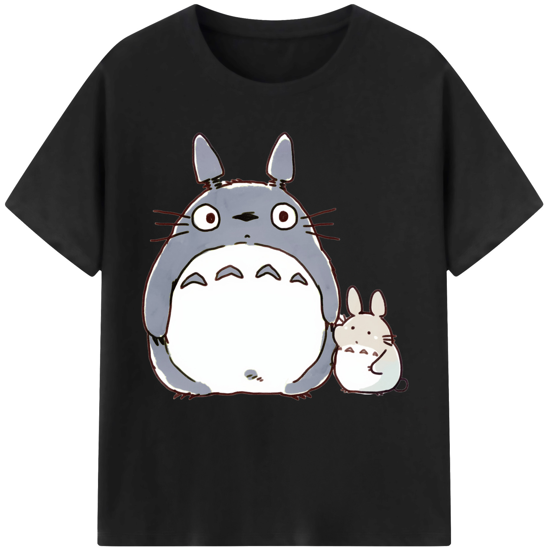 （画像用） となりのトトロ 草壁メイ 草壁サツキ My Neighbor Totoro Satsuki Kusakabe Mei Kusakabe レディースカジュアルプリントTシャツ（綿100％）