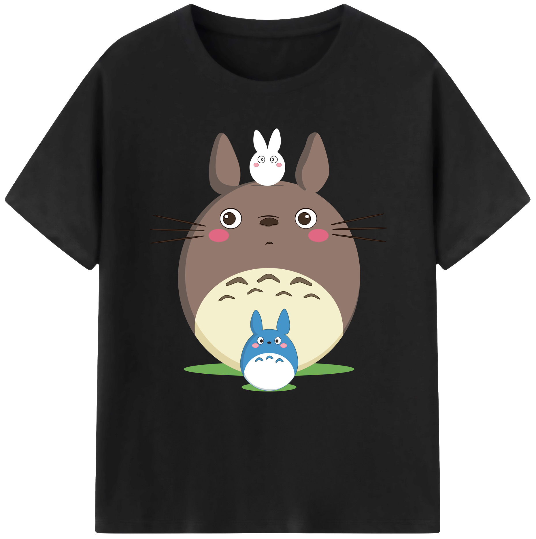 （画像用） となりのトトロ 草壁メイ 草壁サツキ My Neighbor Totoro Satsuki Kusakabe Mei Kusakabe レディースカジュアルプリントTシャツ（綿100％）