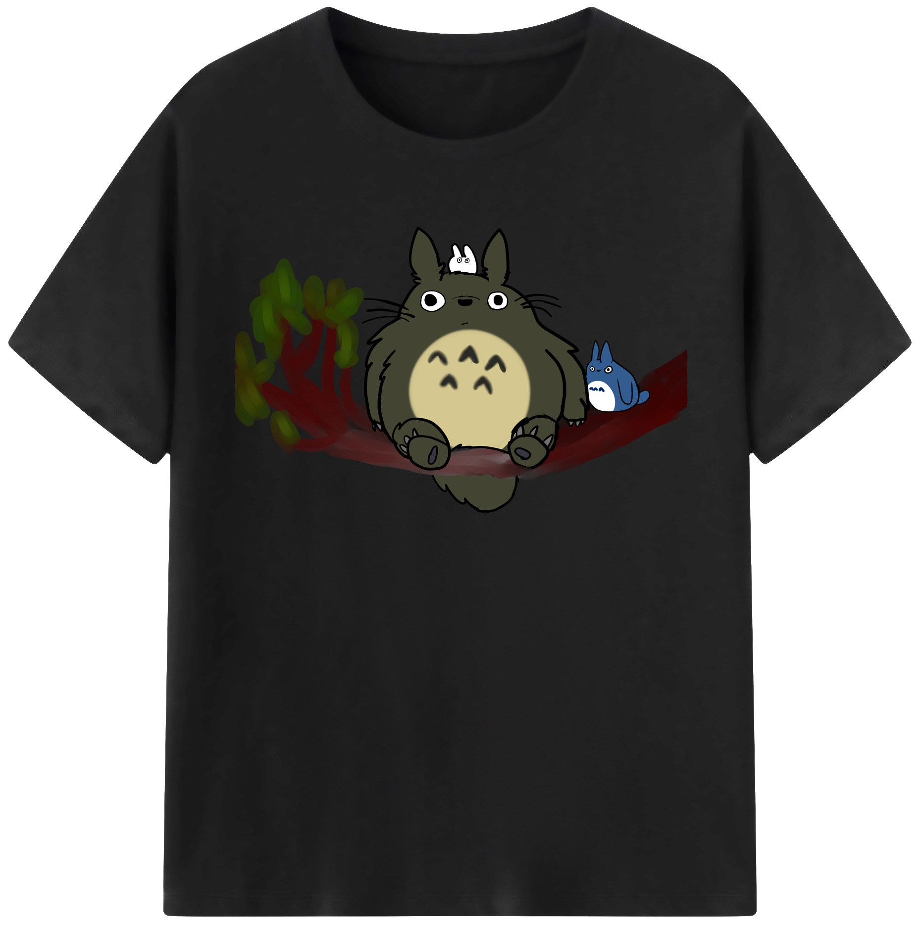 （画像用） となりのトトロ 草壁メイ 草壁サツキ My Neighbor Totoro Satsuki Kusakabe Mei Kusakabe レディースカジュアルプリントTシャツ（綿100％）