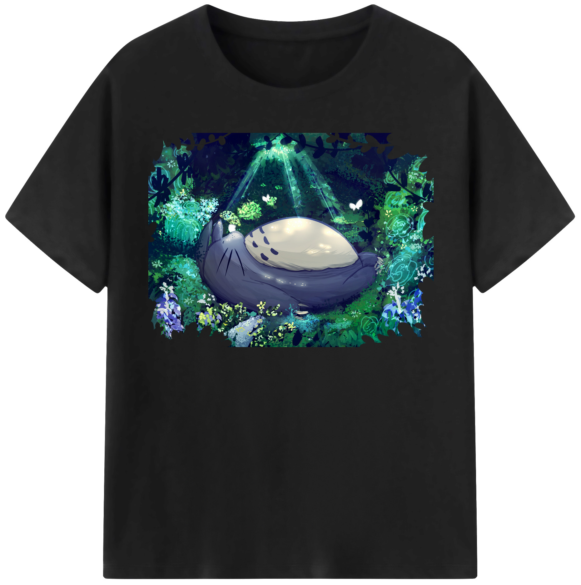 （画像用） となりのトトロ 草壁メイ 草壁サツキ My Neighbor Totoro Satsuki Kusakabe Mei Kusakabe レディースカジュアルプリントTシャツ（綿100％）