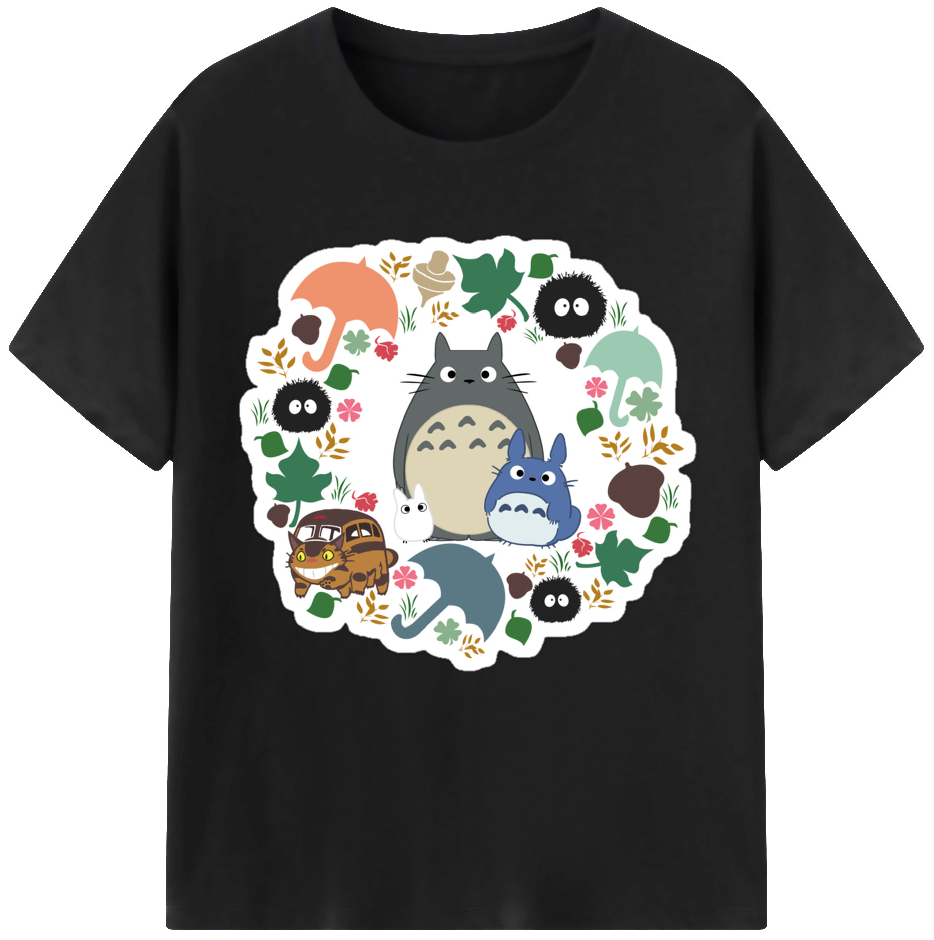 （画像用） となりのトトロ 草壁メイ 草壁サツキ My Neighbor Totoro Satsuki Kusakabe Mei Kusakabe レディースカジュアルプリントTシャツ（綿100％）