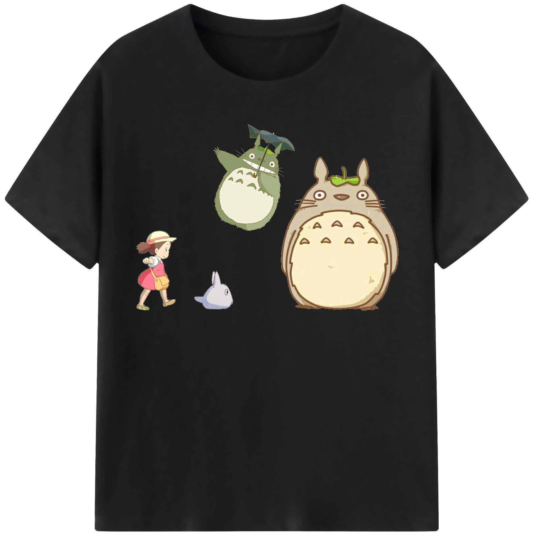 （画像用） となりのトトロ 草壁メイ 草壁サツキ My Neighbor Totoro Satsuki Kusakabe Mei Kusakabe レディースカジュアルプリントTシャツ（綿100％）