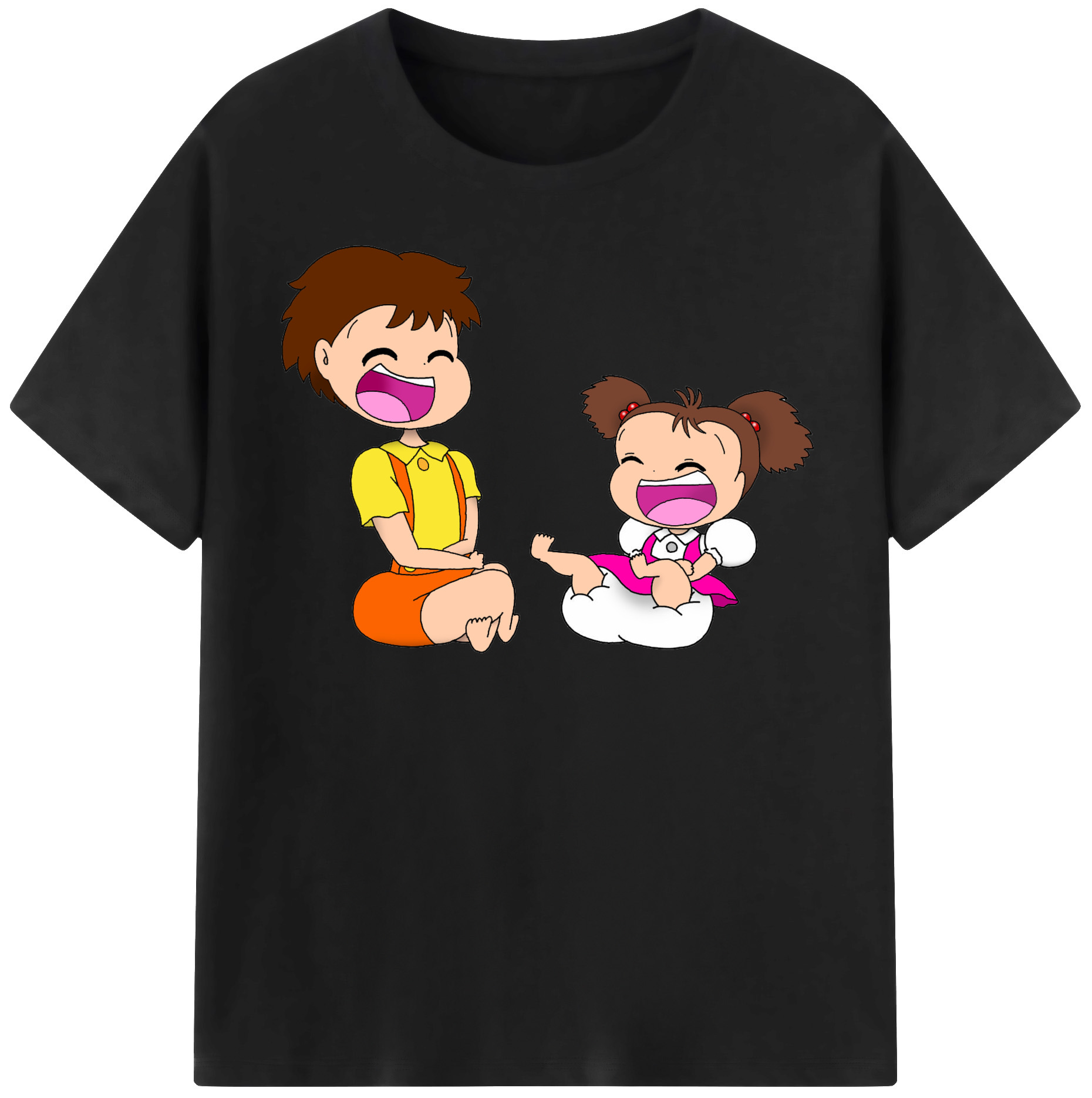 （画像用） となりのトトロ 草壁メイ 草壁サツキ My Neighbor Totoro Satsuki Kusakabe Mei Kusakabe レディースカジュアルプリントTシャツ（綿100％）