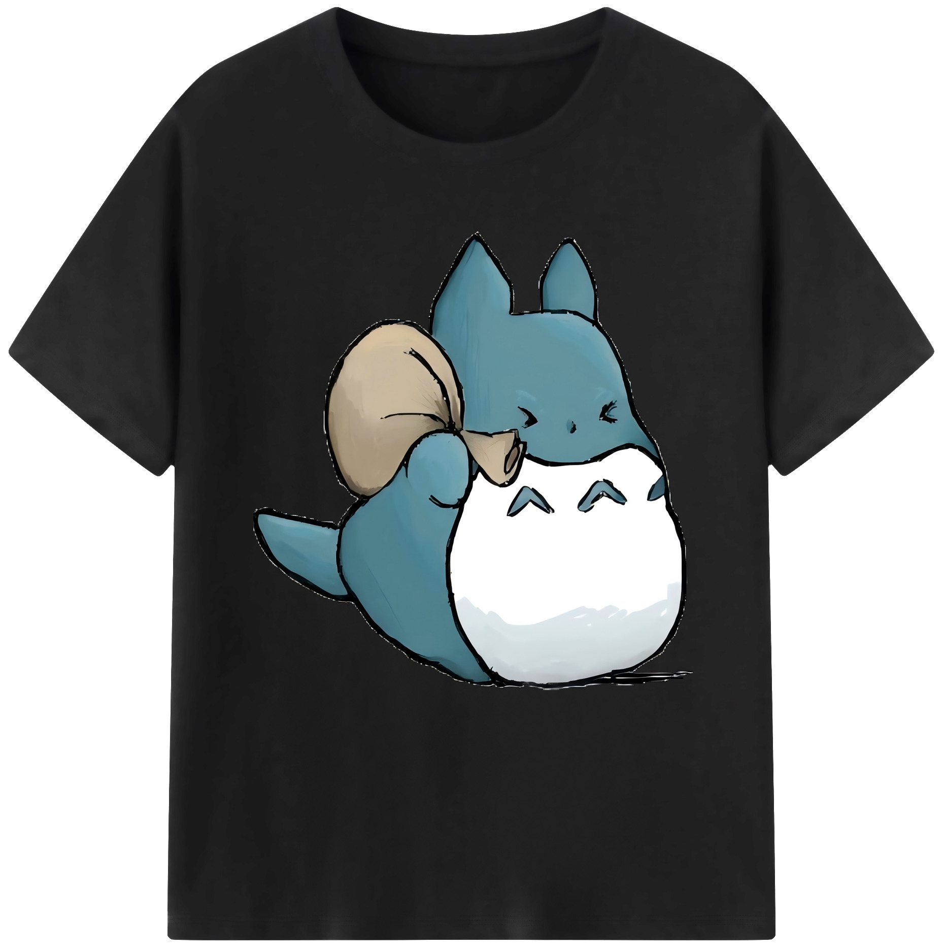 （画像用） となりのトトロ 草壁メイ 草壁サツキ My Neighbor Totoro Satsuki Kusakabe Mei Kusakabe レディースカジュアルプリントTシャツ（綿100％）