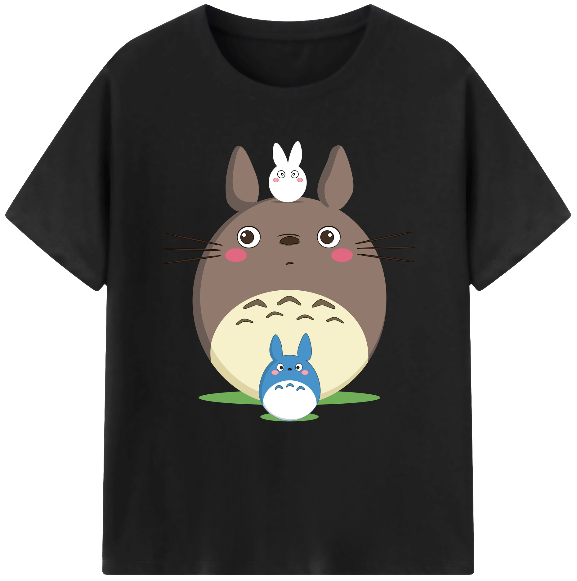 （画像用） となりのトトロ 草壁メイ 草壁サツキ My Neighbor Totoro Satsuki Kusakabe Mei Kusakabe レディースカジュアルプリントTシャツ（綿100％）