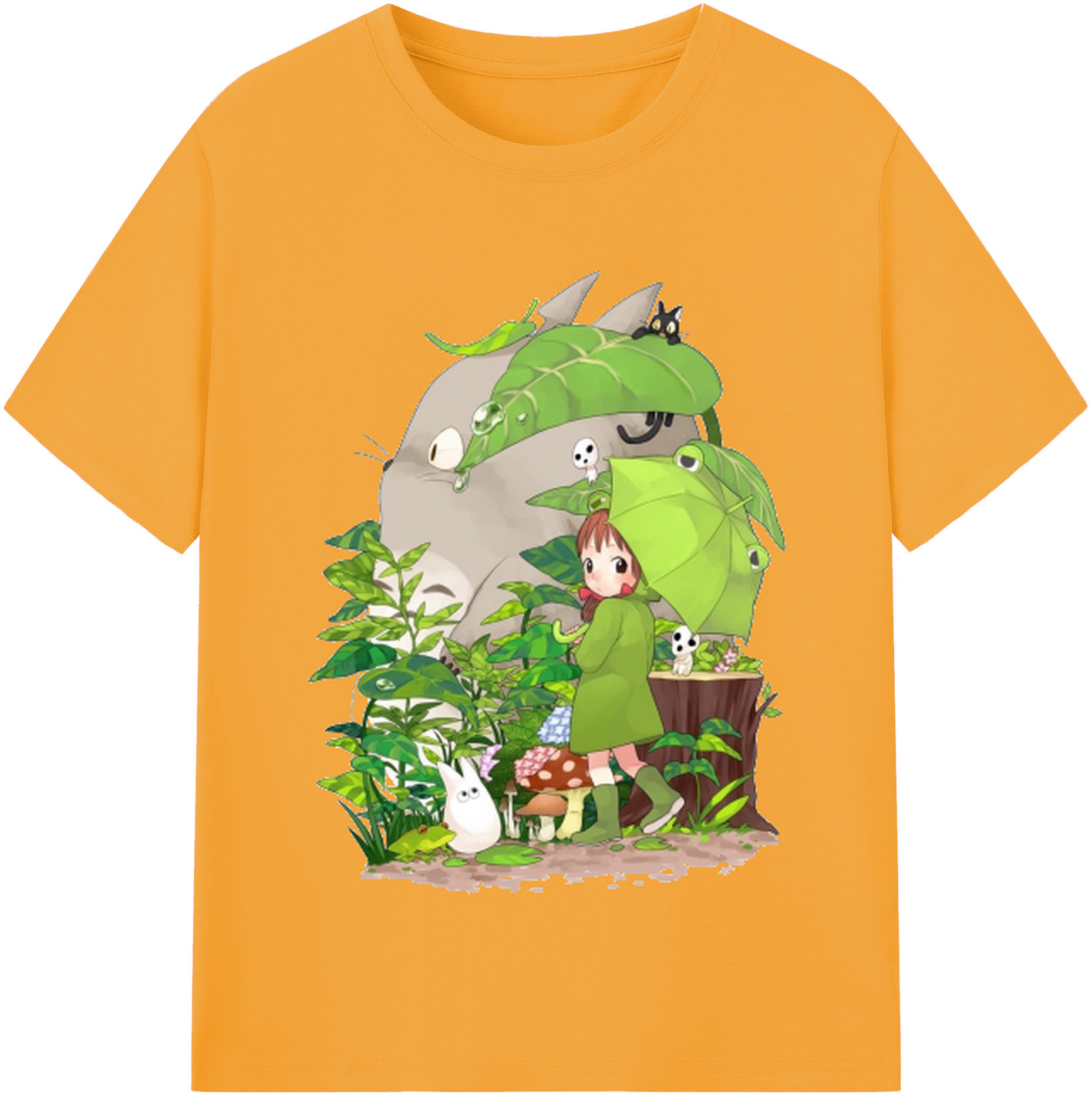 （画像用） となりのトトロ 草壁メイ 草壁サツキ My Neighbor Totoro Satsuki Kusakabe Mei Kusakabe レディースカジュアルプリントTシャツ（綿100％）
