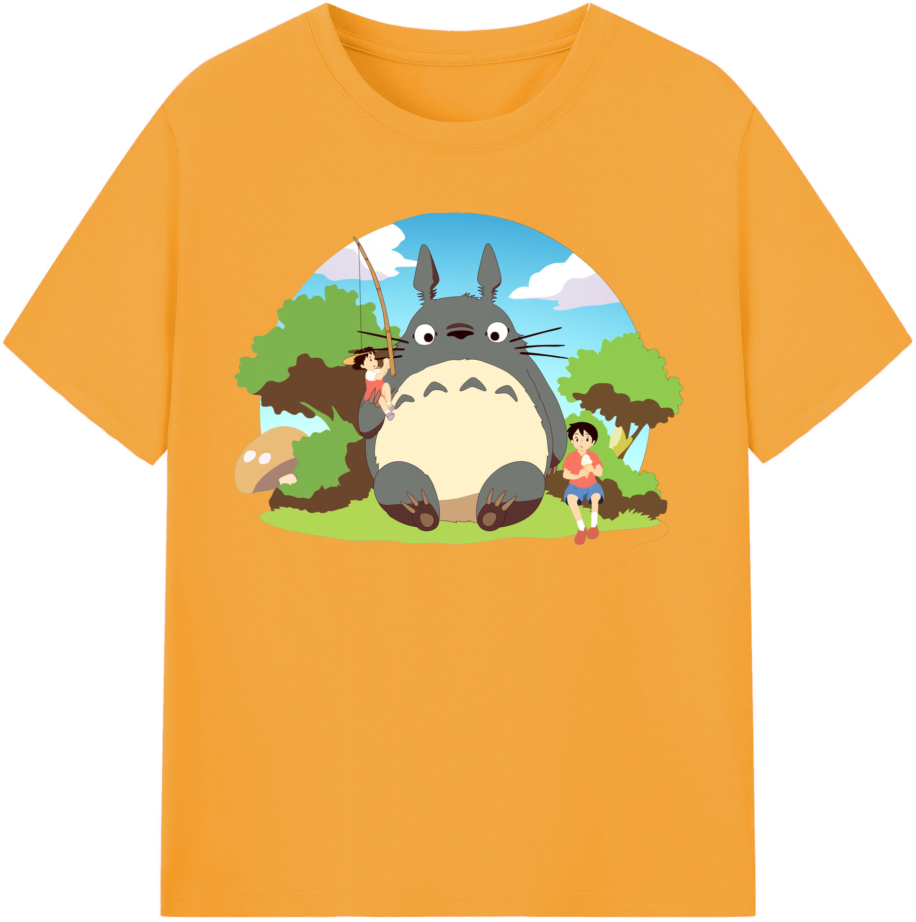 （画像用） となりのトトロ 草壁メイ 草壁サツキ My Neighbor Totoro Satsuki Kusakabe Mei Kusakabe レディースカジュアルプリントTシャツ（綿100％）