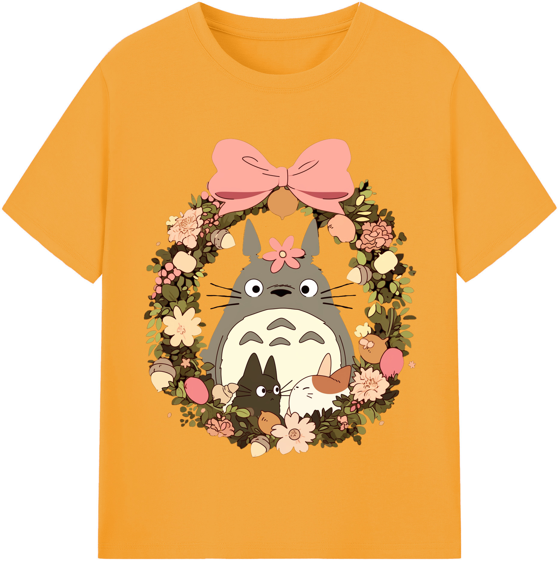 （画像用） となりのトトロ 草壁メイ 草壁サツキ My Neighbor Totoro Satsuki Kusakabe Mei Kusakabe レディースカジュアルプリントTシャツ（綿100％）