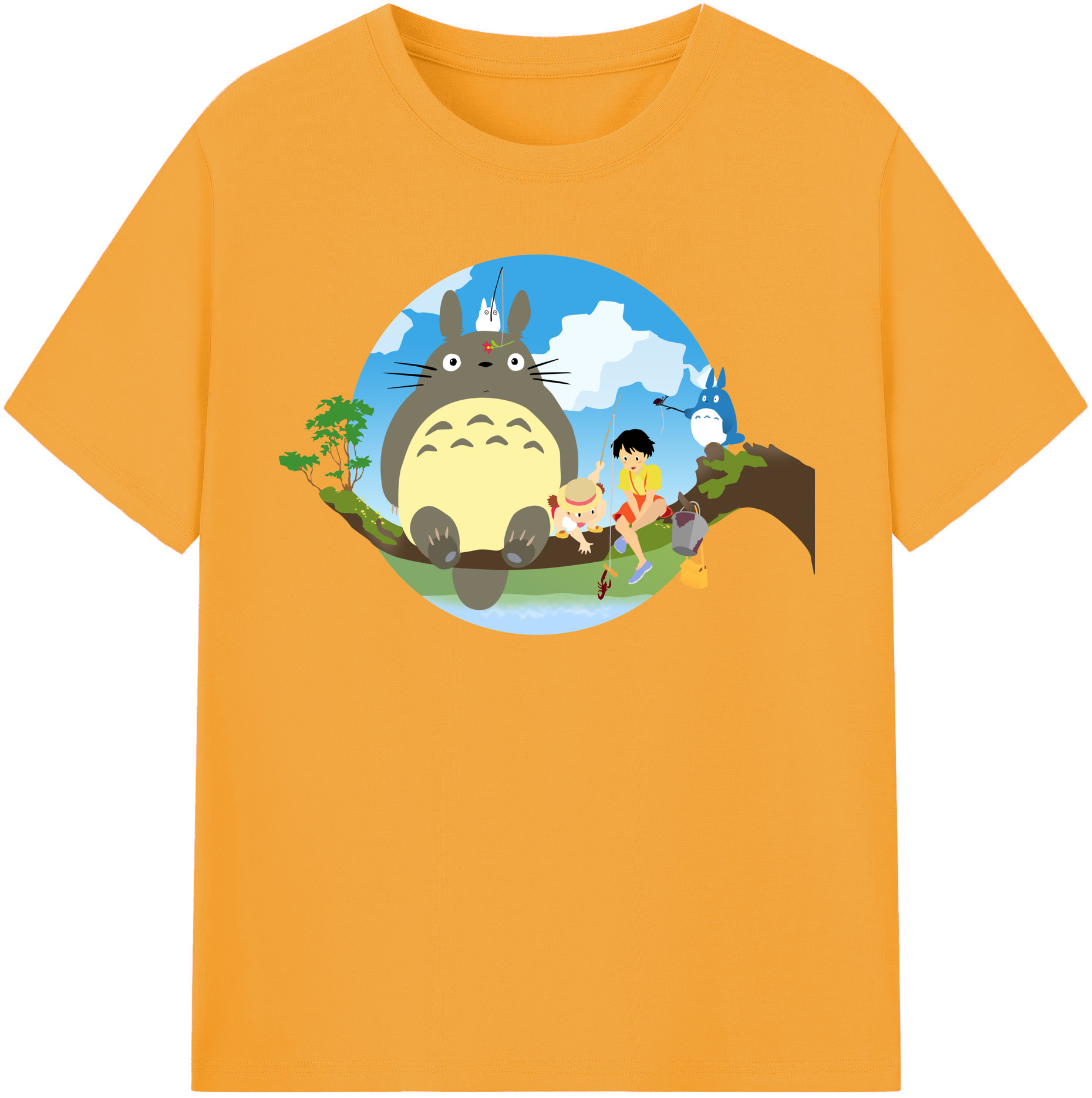 （画像用） となりのトトロ 草壁メイ 草壁サツキ My Neighbor Totoro Satsuki Kusakabe Mei Kusakabe レディースカジュアルプリントTシャツ（綿100％）