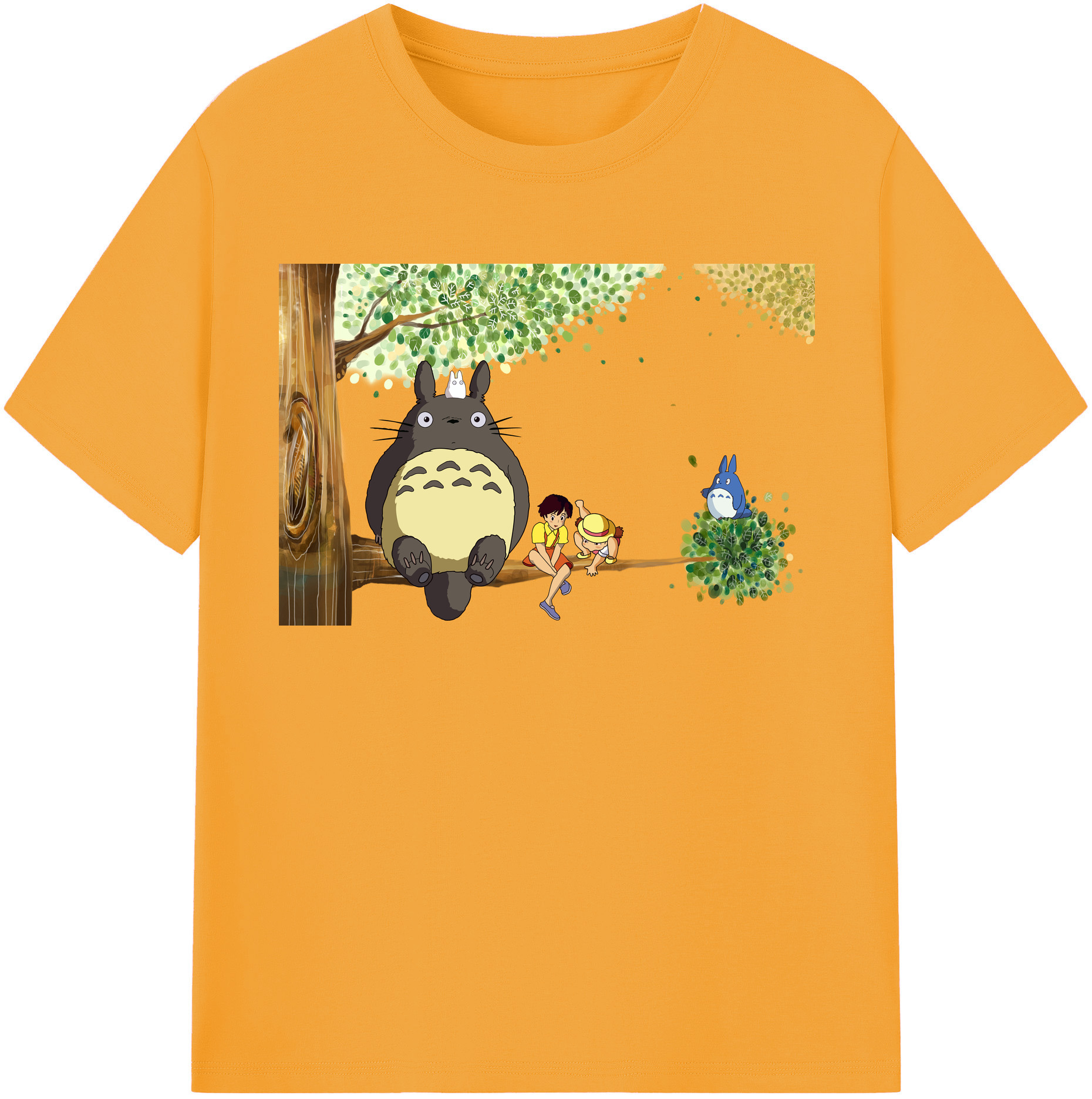 （画像用） となりのトトロ 草壁メイ 草壁サツキ My Neighbor Totoro Satsuki Kusakabe Mei Kusakabe レディースカジュアルプリントTシャツ（綿100％）