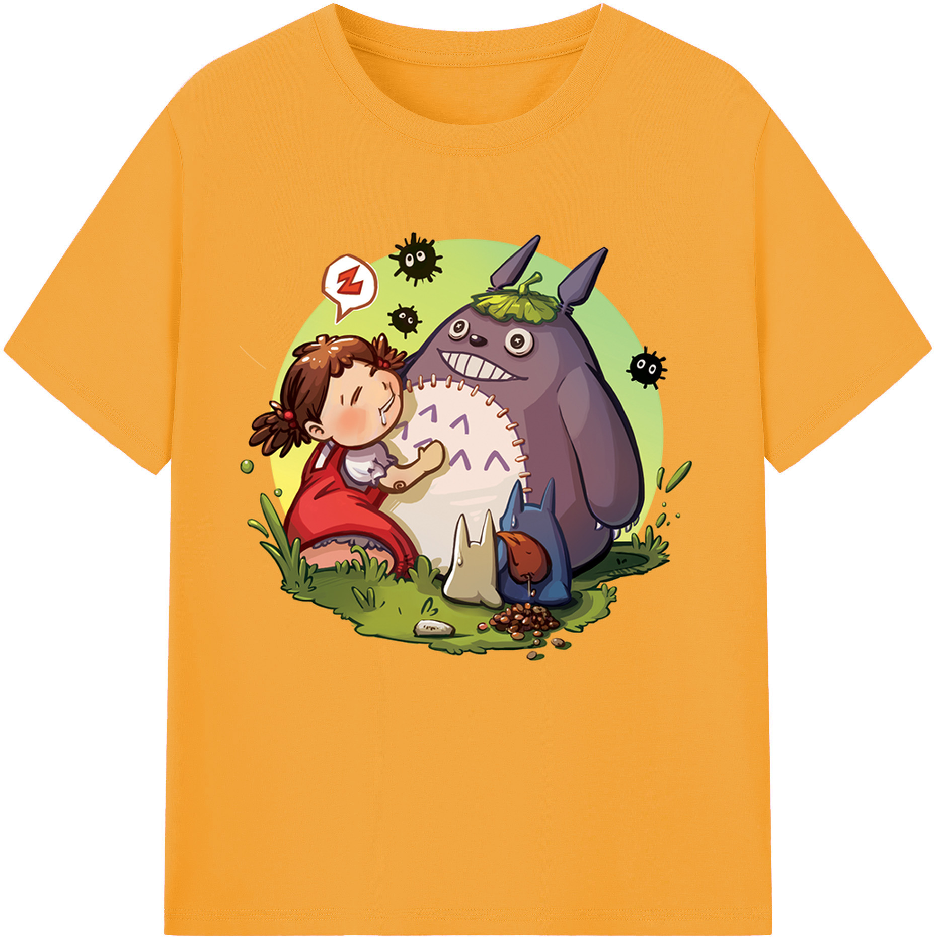 （画像用） となりのトトロ 草壁メイ 草壁サツキ My Neighbor Totoro Satsuki Kusakabe Mei Kusakabe レディースカジュアルプリントTシャツ（綿100％）
