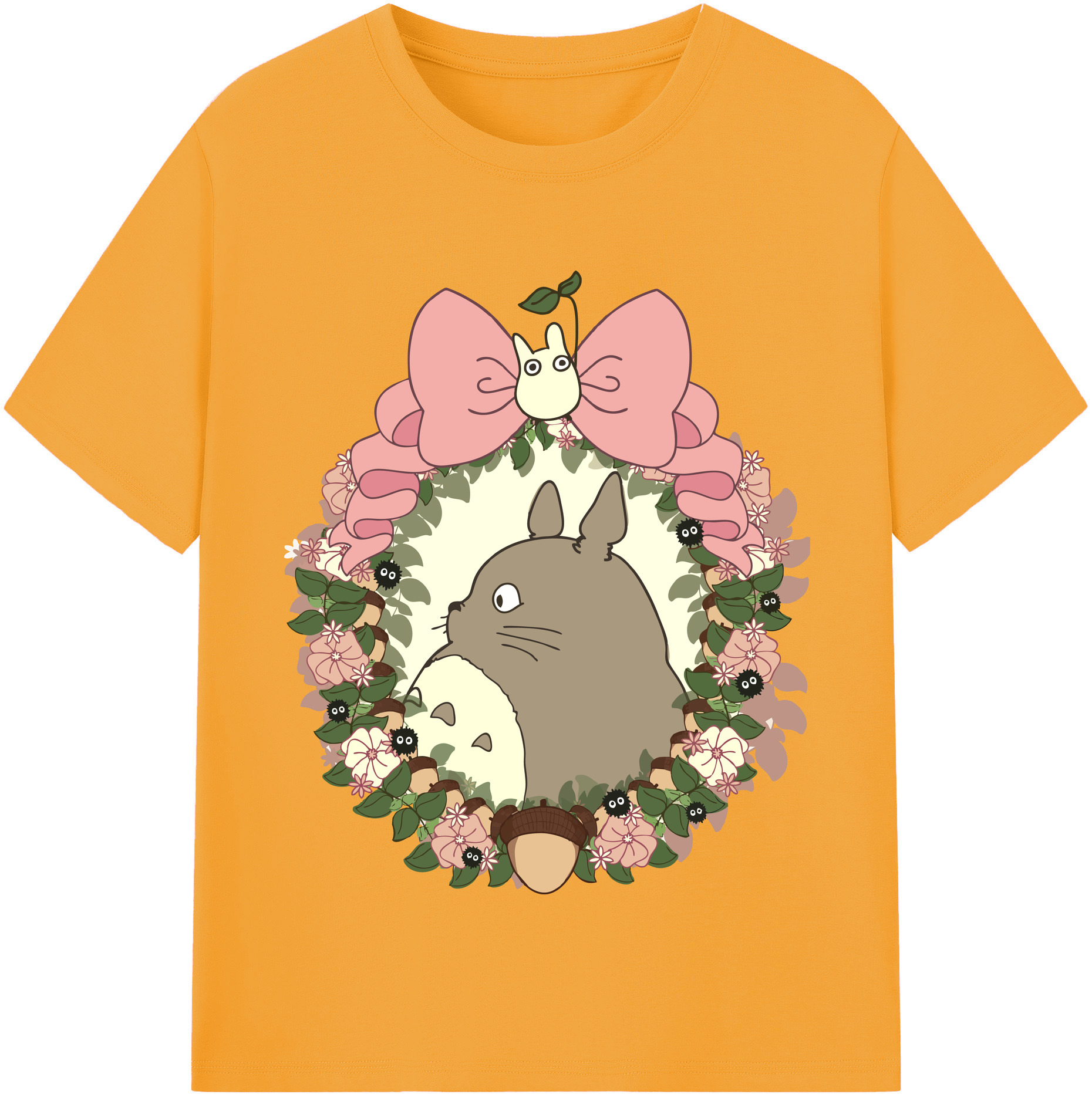（画像用） となりのトトロ 草壁メイ 草壁サツキ My Neighbor Totoro Satsuki Kusakabe Mei Kusakabe レディースカジュアルプリントTシャツ（綿100％）