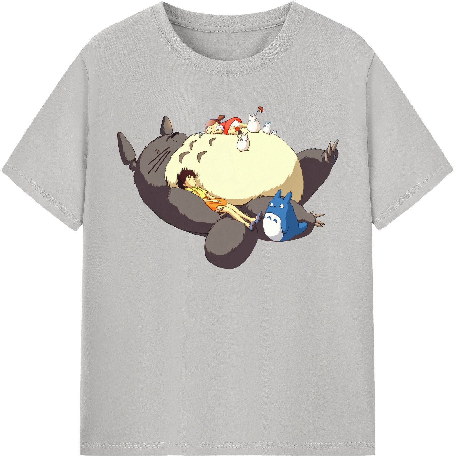 （画像用） となりのトトロ 草壁メイ 草壁サツキ My Neighbor Totoro Satsuki Kusakabe Mei Kusakabe レディースカジュアルプリントTシャツ（綿100％）