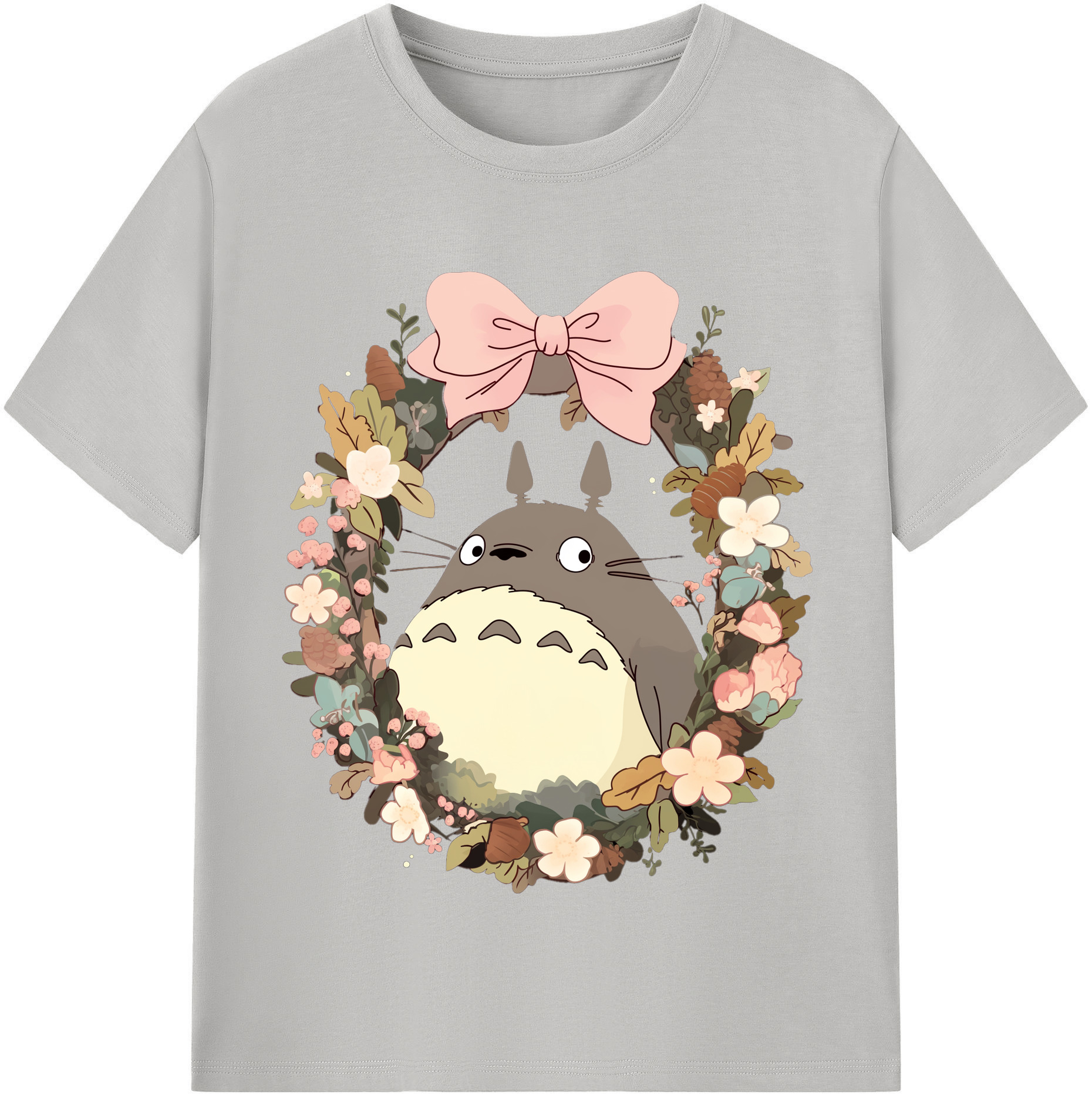 （画像用） となりのトトロ 草壁メイ 草壁サツキ My Neighbor Totoro Satsuki Kusakabe Mei Kusakabe レディースカジュアルプリントTシャツ（綿100％）