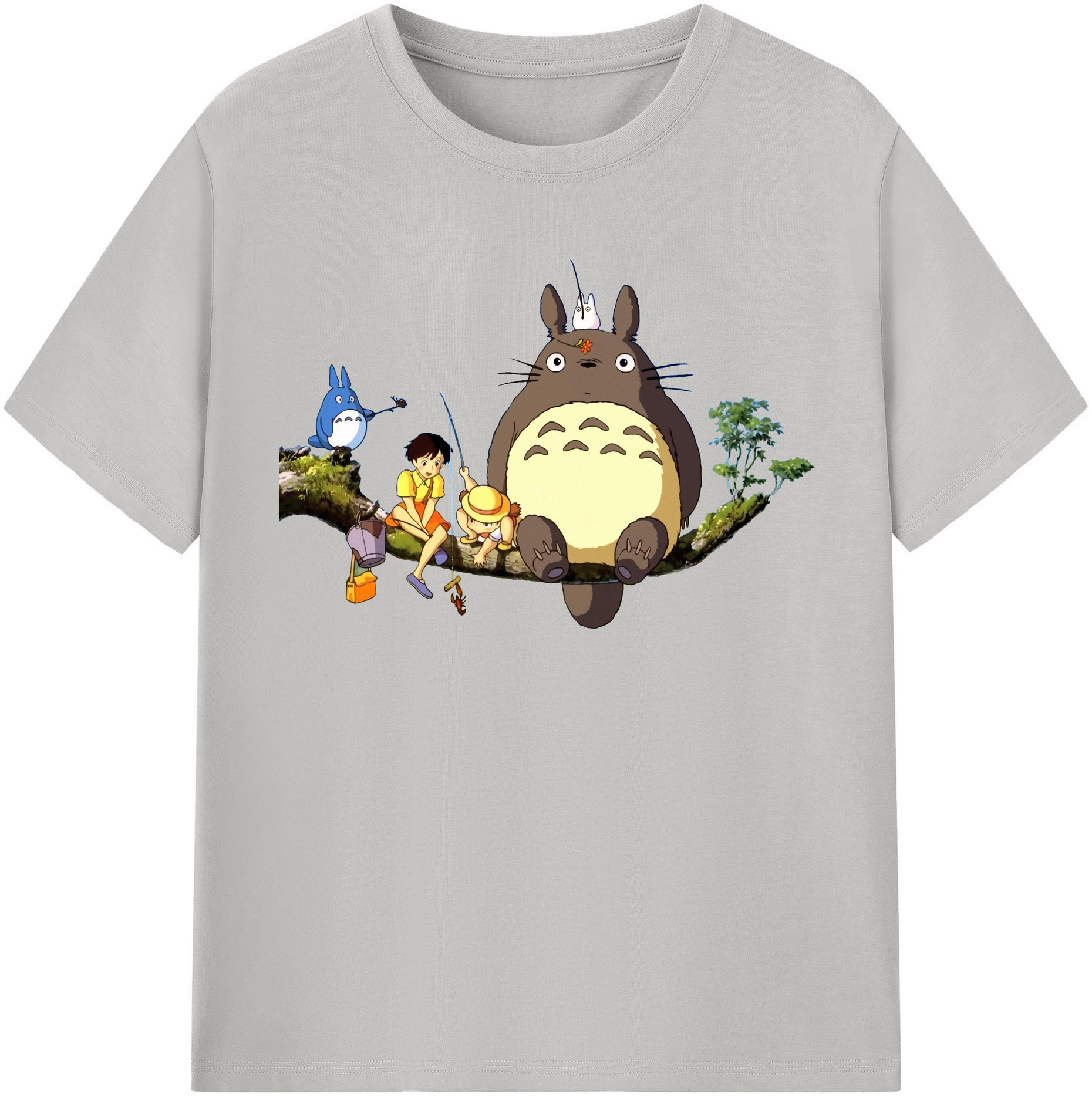 （画像用） となりのトトロ 草壁メイ 草壁サツキ My Neighbor Totoro Satsuki Kusakabe Mei Kusakabe レディースカジュアルプリントTシャツ（綿100％）