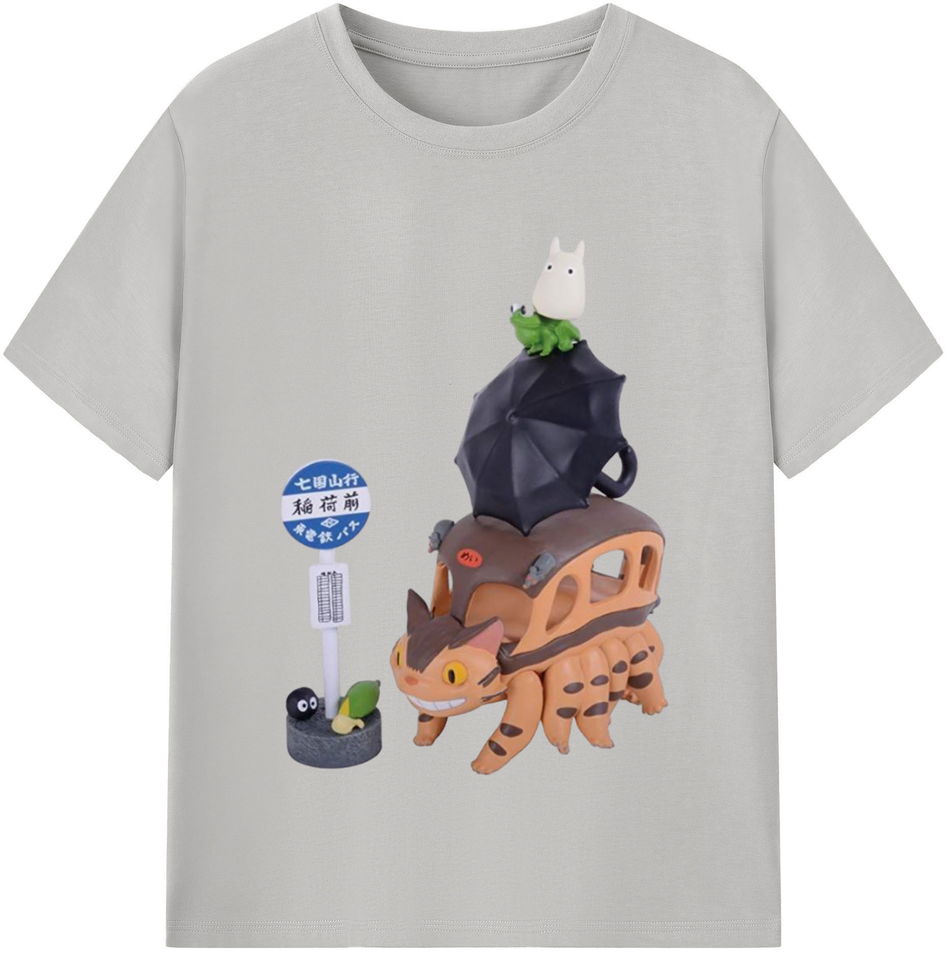 （画像用） となりのトトロ 草壁メイ 草壁サツキ My Neighbor Totoro Satsuki Kusakabe Mei Kusakabe レディースカジュアルプリントTシャツ（綿100％）