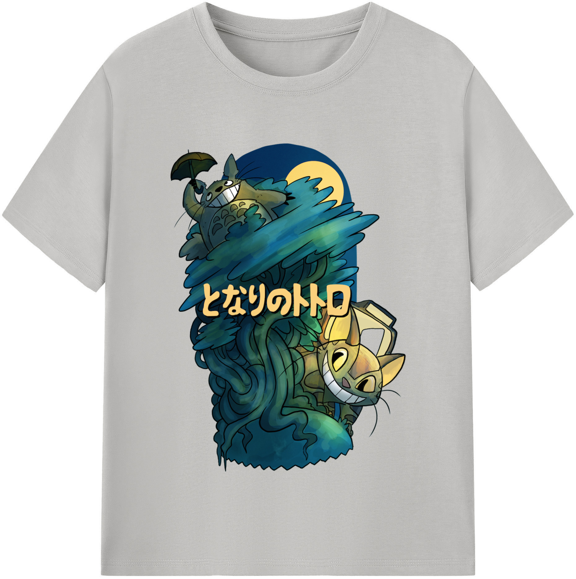 （画像用） となりのトトロ 草壁メイ 草壁サツキ My Neighbor Totoro Satsuki Kusakabe Mei Kusakabe レディースカジュアルプリントTシャツ（綿100％）