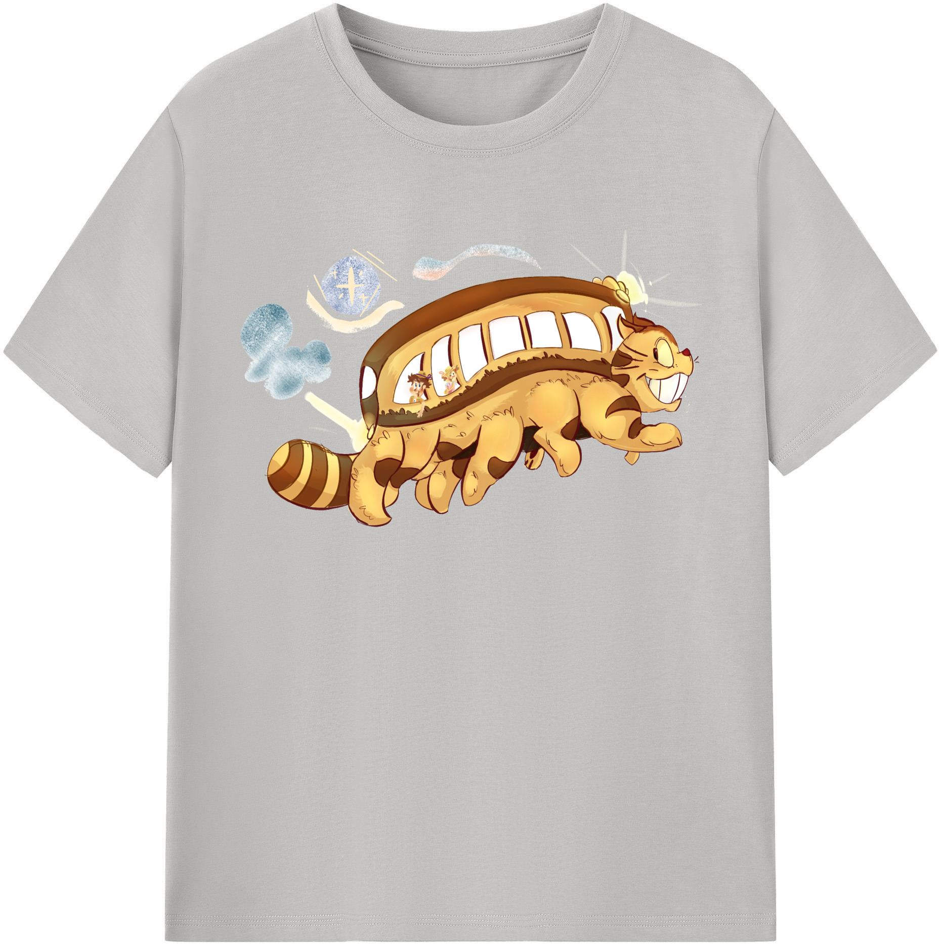 （画像用） となりのトトロ 草壁メイ 草壁サツキ My Neighbor Totoro Satsuki Kusakabe Mei Kusakabe レディースカジュアルプリントTシャツ（綿100％）