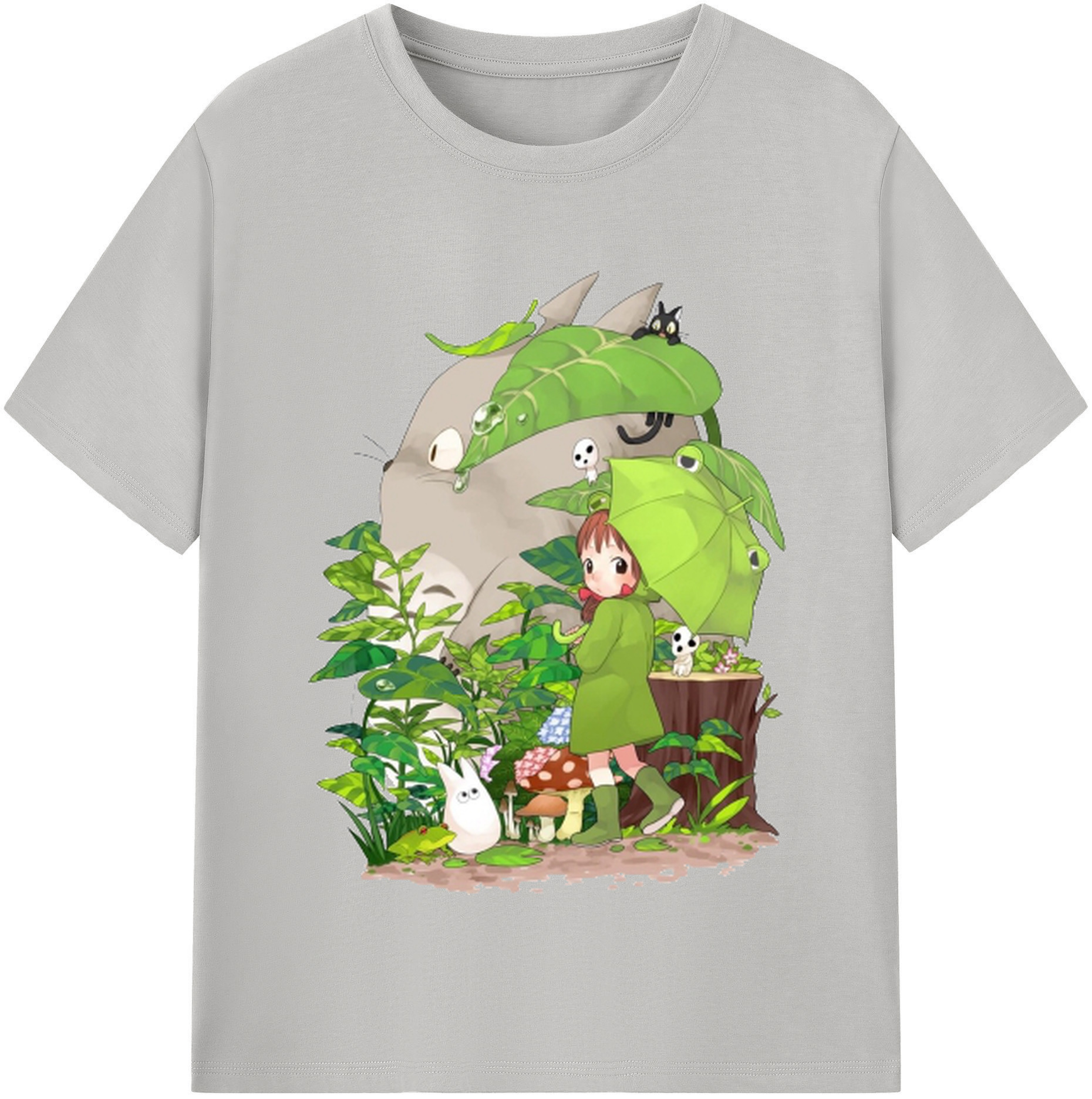 （画像用） となりのトトロ 草壁メイ 草壁サツキ My Neighbor Totoro Satsuki Kusakabe Mei Kusakabe レディースカジュアルプリントTシャツ（綿100％）
