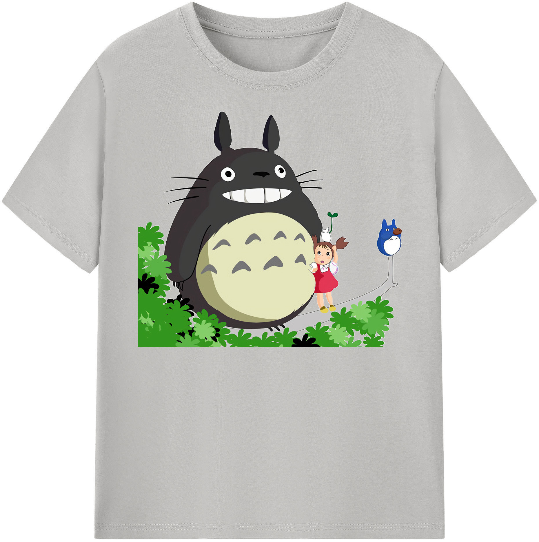 （画像用） となりのトトロ 草壁メイ 草壁サツキ My Neighbor Totoro Satsuki Kusakabe Mei Kusakabe レディースカジュアルプリントTシャツ（綿100％）