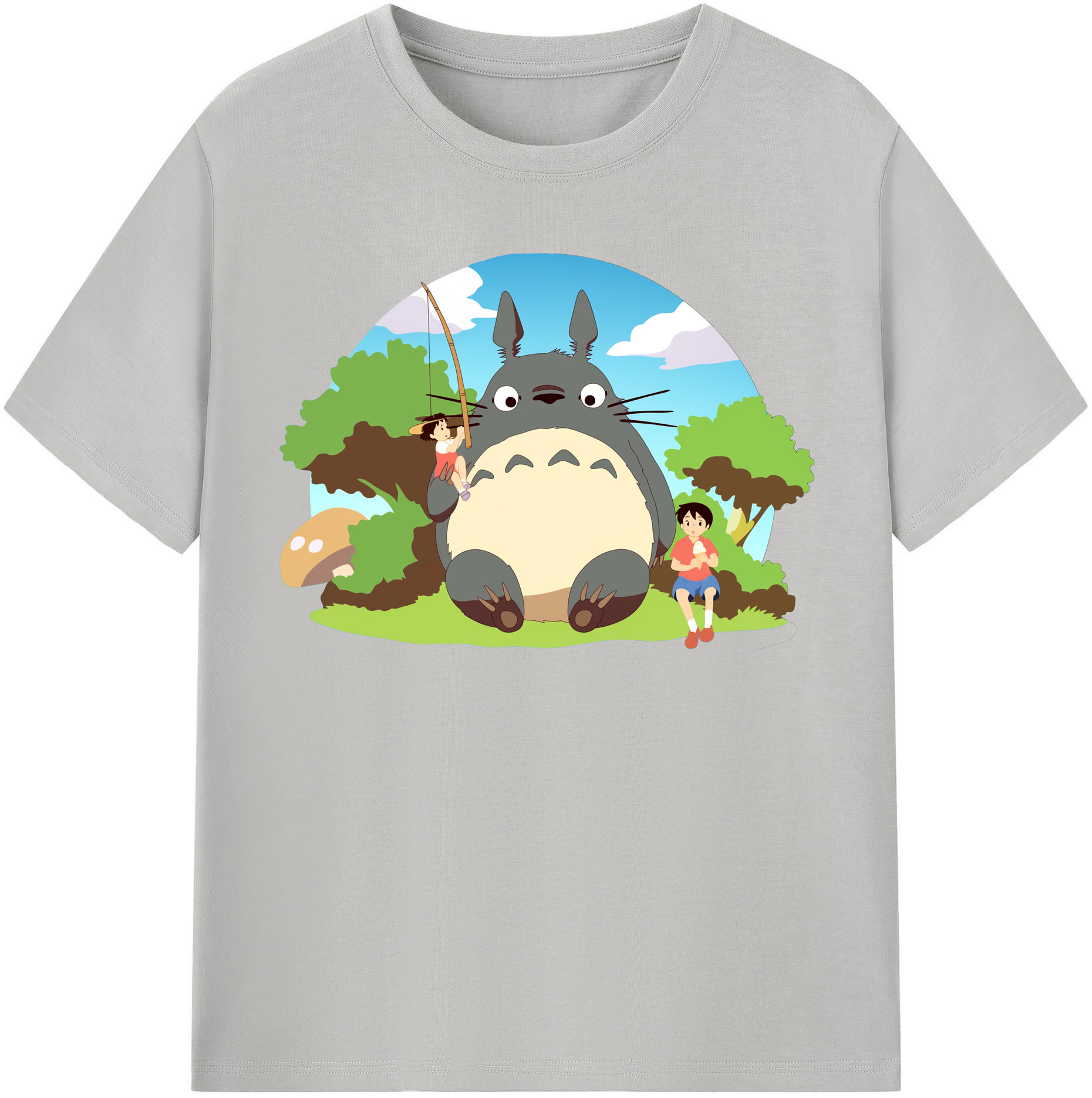 （画像用） となりのトトロ 草壁メイ 草壁サツキ My Neighbor Totoro Satsuki Kusakabe Mei Kusakabe レディースカジュアルプリントTシャツ（綿100％）