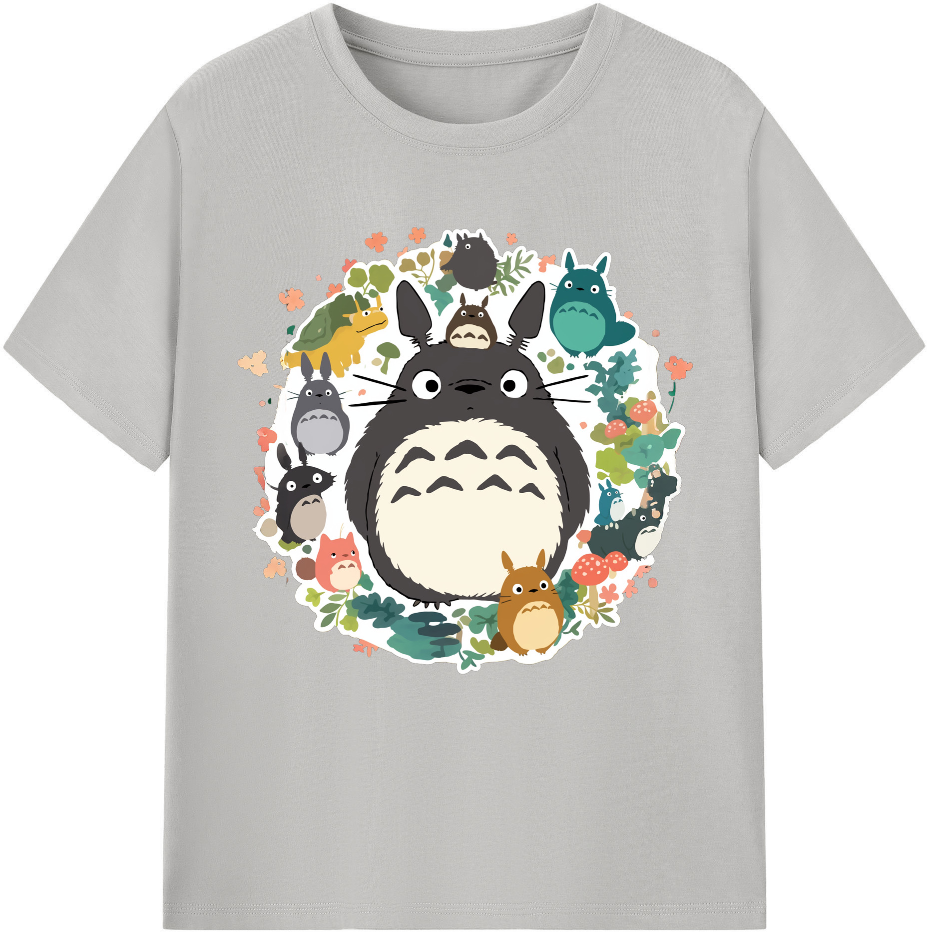 （画像用） となりのトトロ 草壁メイ 草壁サツキ My Neighbor Totoro Satsuki Kusakabe Mei Kusakabe レディースカジュアルプリントTシャツ（綿100％）
