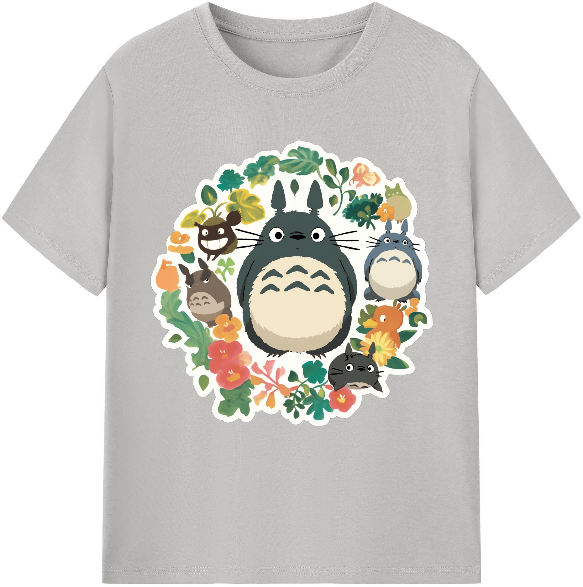 （画像用） となりのトトロ 草壁メイ 草壁サツキ My Neighbor Totoro Satsuki Kusakabe Mei Kusakabe レディースカジュアルプリントTシャツ（綿100％）
