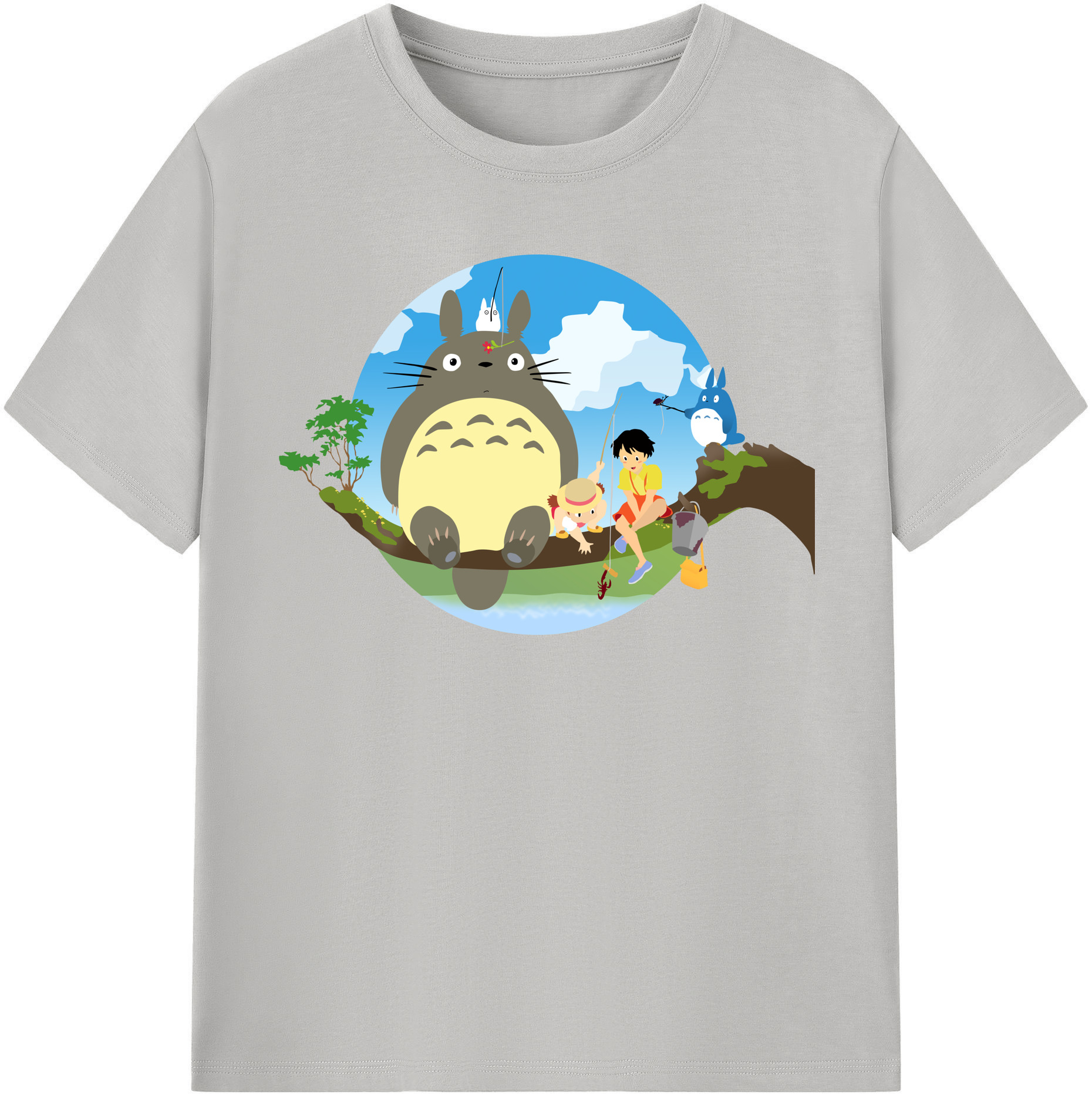 （画像用） となりのトトロ 草壁メイ 草壁サツキ My Neighbor Totoro Satsuki Kusakabe Mei Kusakabe レディースカジュアルプリントTシャツ（綿100％）