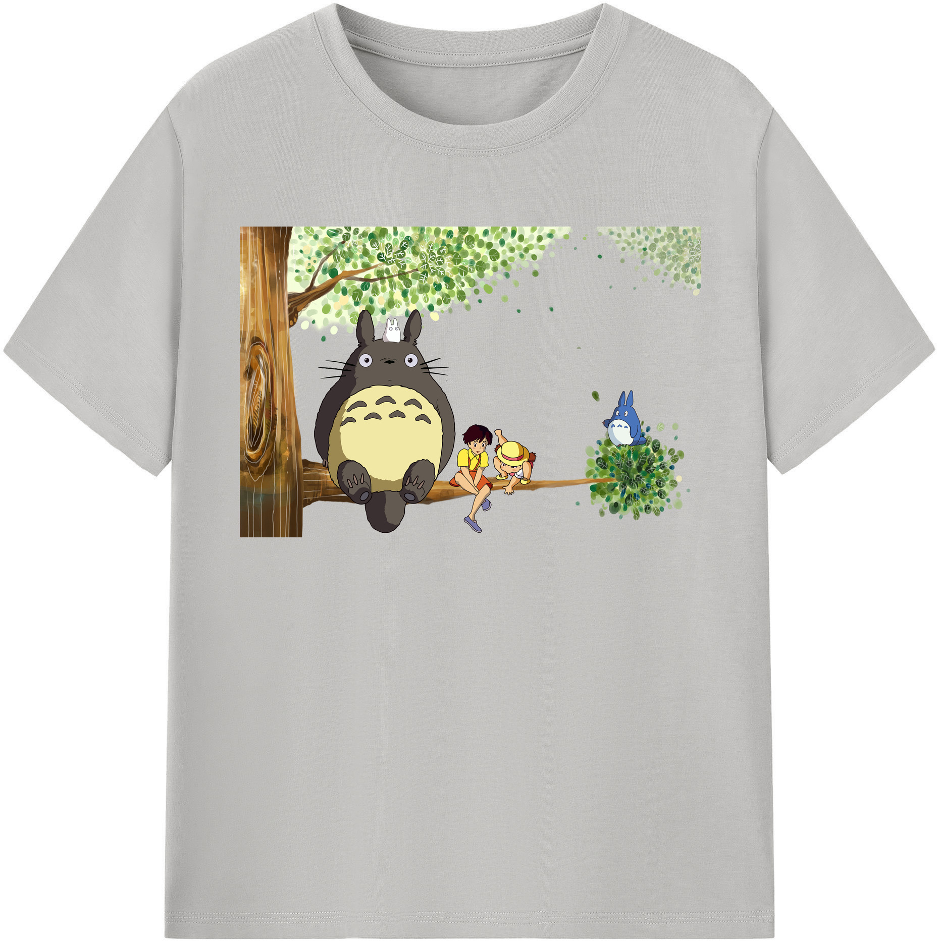 （画像用） となりのトトロ 草壁メイ 草壁サツキ My Neighbor Totoro Satsuki Kusakabe Mei Kusakabe レディースカジュアルプリントTシャツ（綿100％）