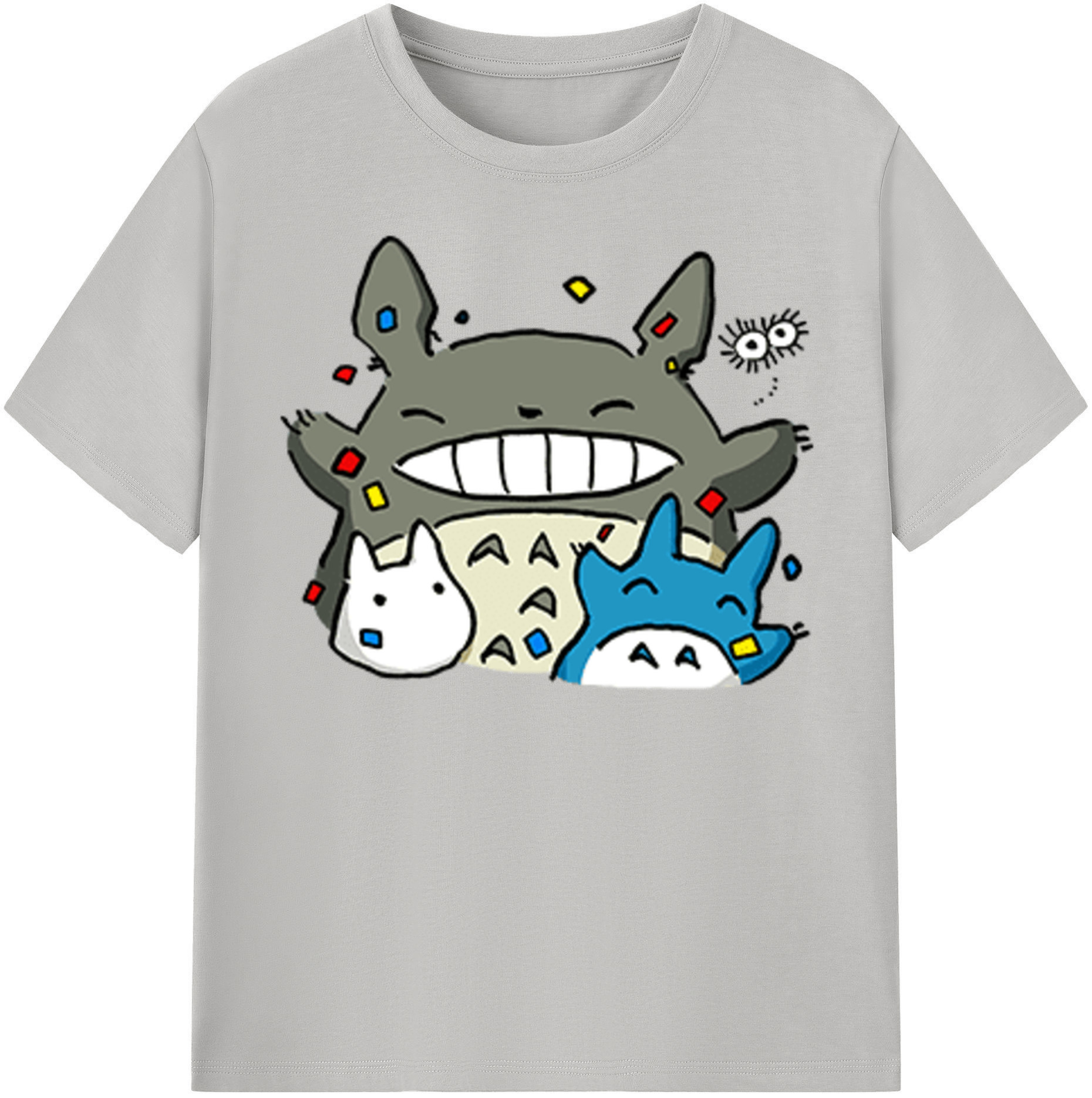 （画像用） となりのトトロ 草壁メイ 草壁サツキ My Neighbor Totoro Satsuki Kusakabe Mei Kusakabe レディースカジュアルプリントTシャツ（綿100％）