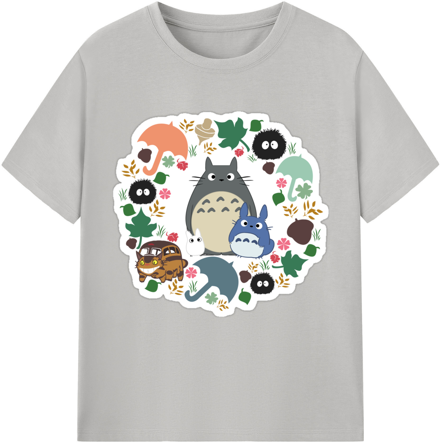 （画像用） となりのトトロ 草壁メイ 草壁サツキ My Neighbor Totoro Satsuki Kusakabe Mei Kusakabe レディースカジュアルプリントTシャツ（綿100％）