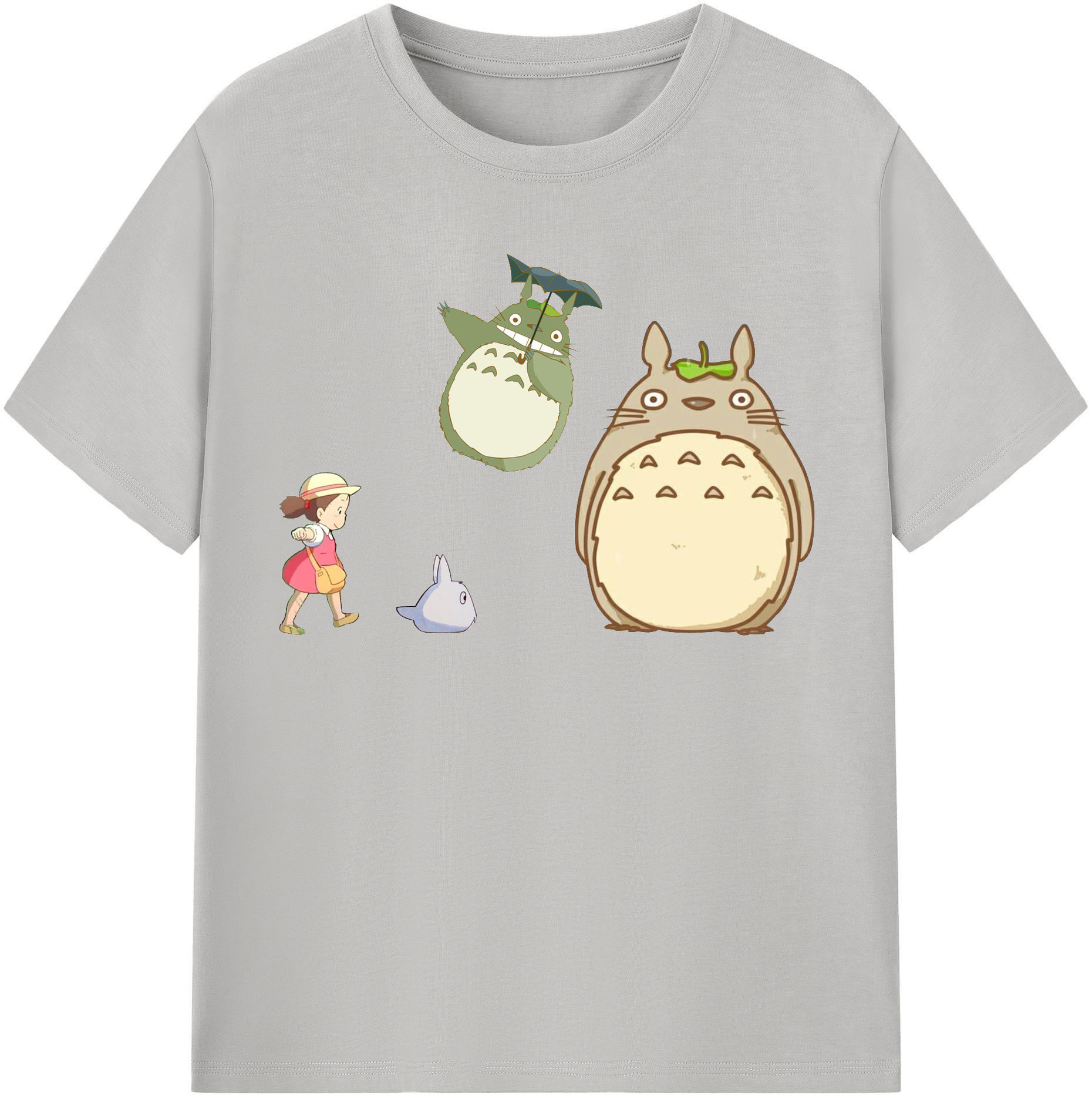 （画像用） となりのトトロ 草壁メイ 草壁サツキ My Neighbor Totoro Satsuki Kusakabe Mei Kusakabe レディースカジュアルプリントTシャツ（綿100％）