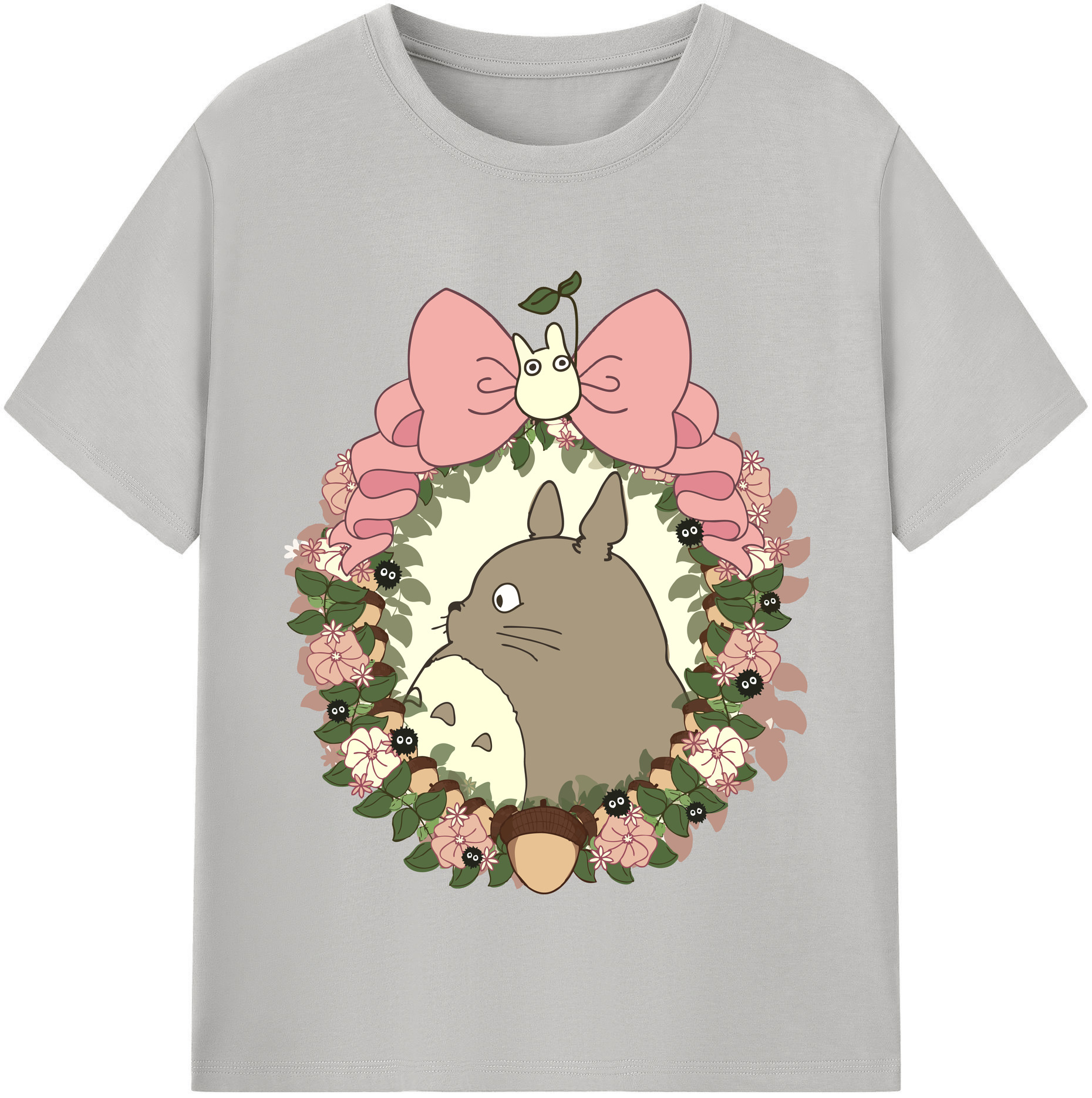 （画像用） となりのトトロ 草壁メイ 草壁サツキ My Neighbor Totoro Satsuki Kusakabe Mei Kusakabe レディースカジュアルプリントTシャツ（綿100％）