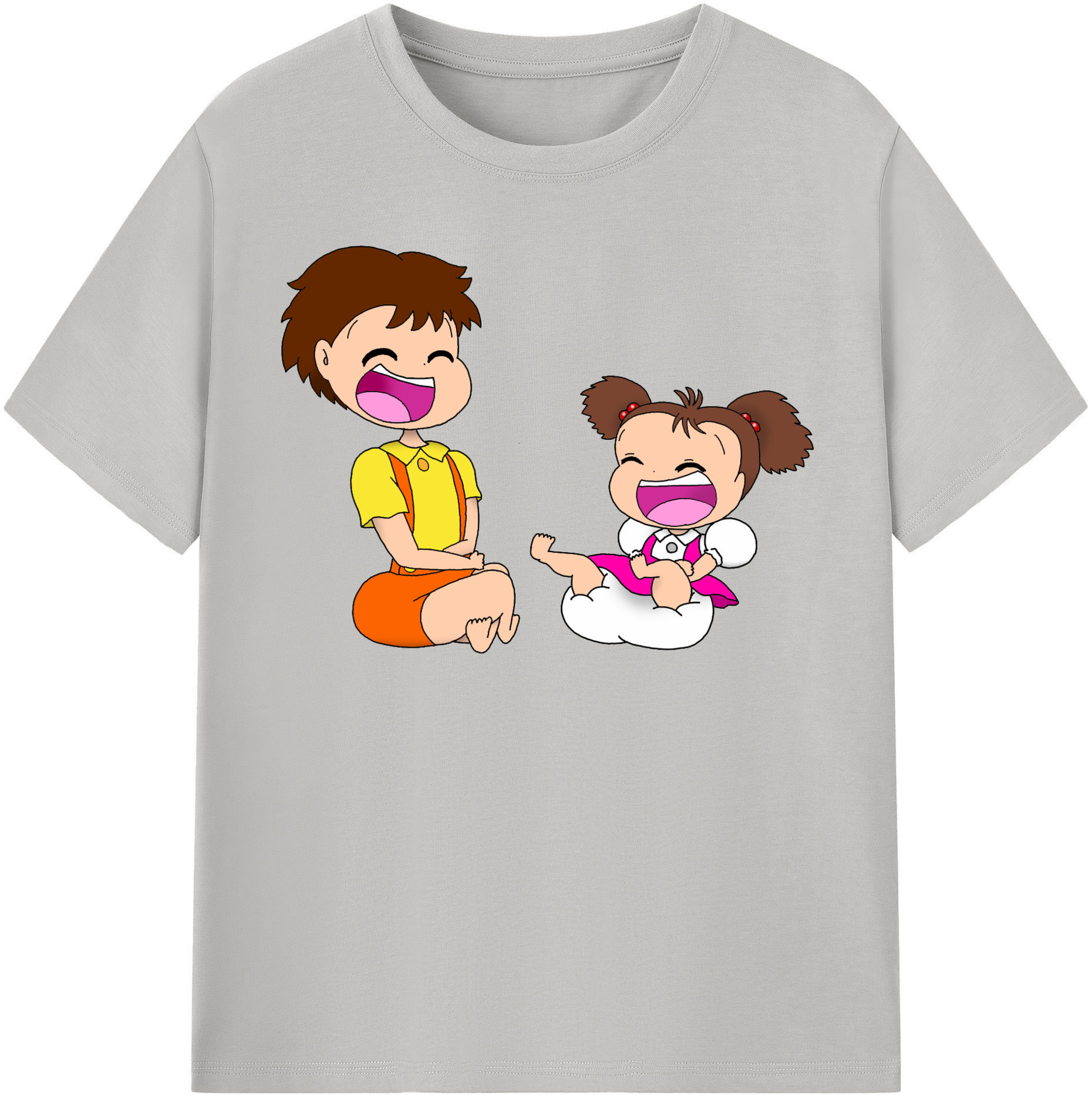 （画像用） となりのトトロ 草壁メイ 草壁サツキ My Neighbor Totoro Satsuki Kusakabe Mei Kusakabe レディースカジュアルプリントTシャツ（綿100％）