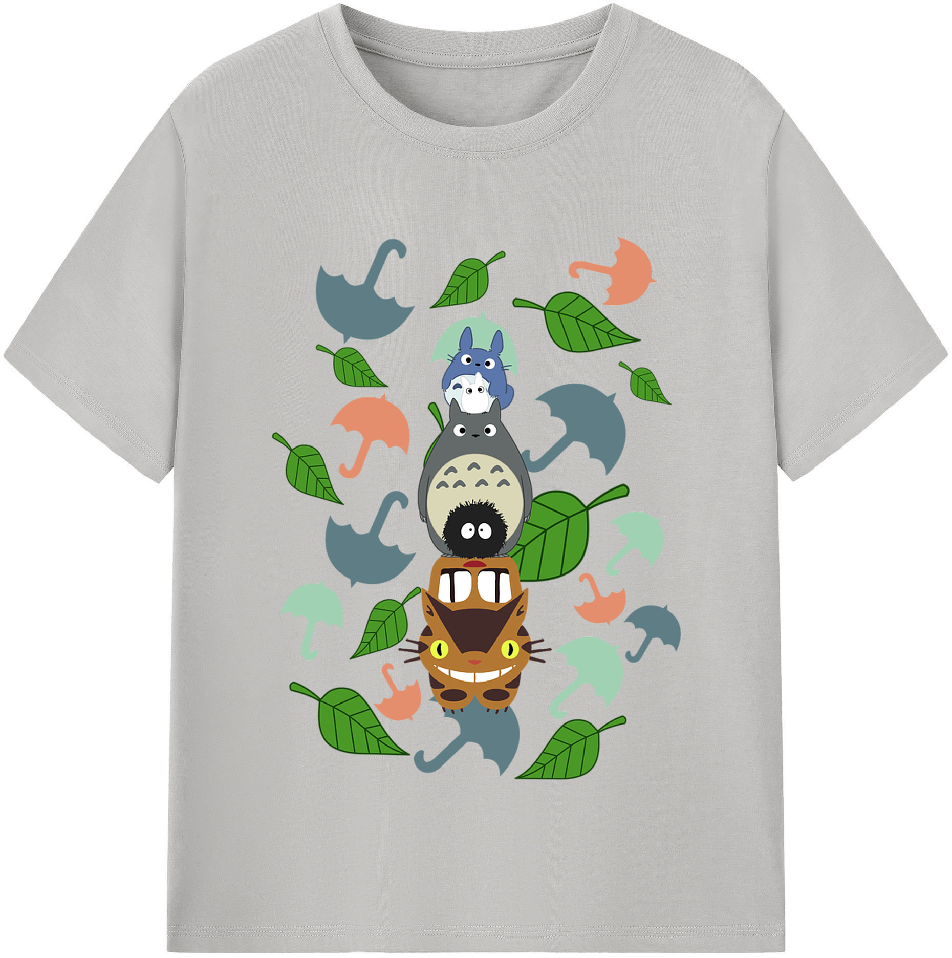 （画像用） となりのトトロ 草壁メイ 草壁サツキ My Neighbor Totoro Satsuki Kusakabe Mei Kusakabe レディースカジュアルプリントTシャツ（綿100％）