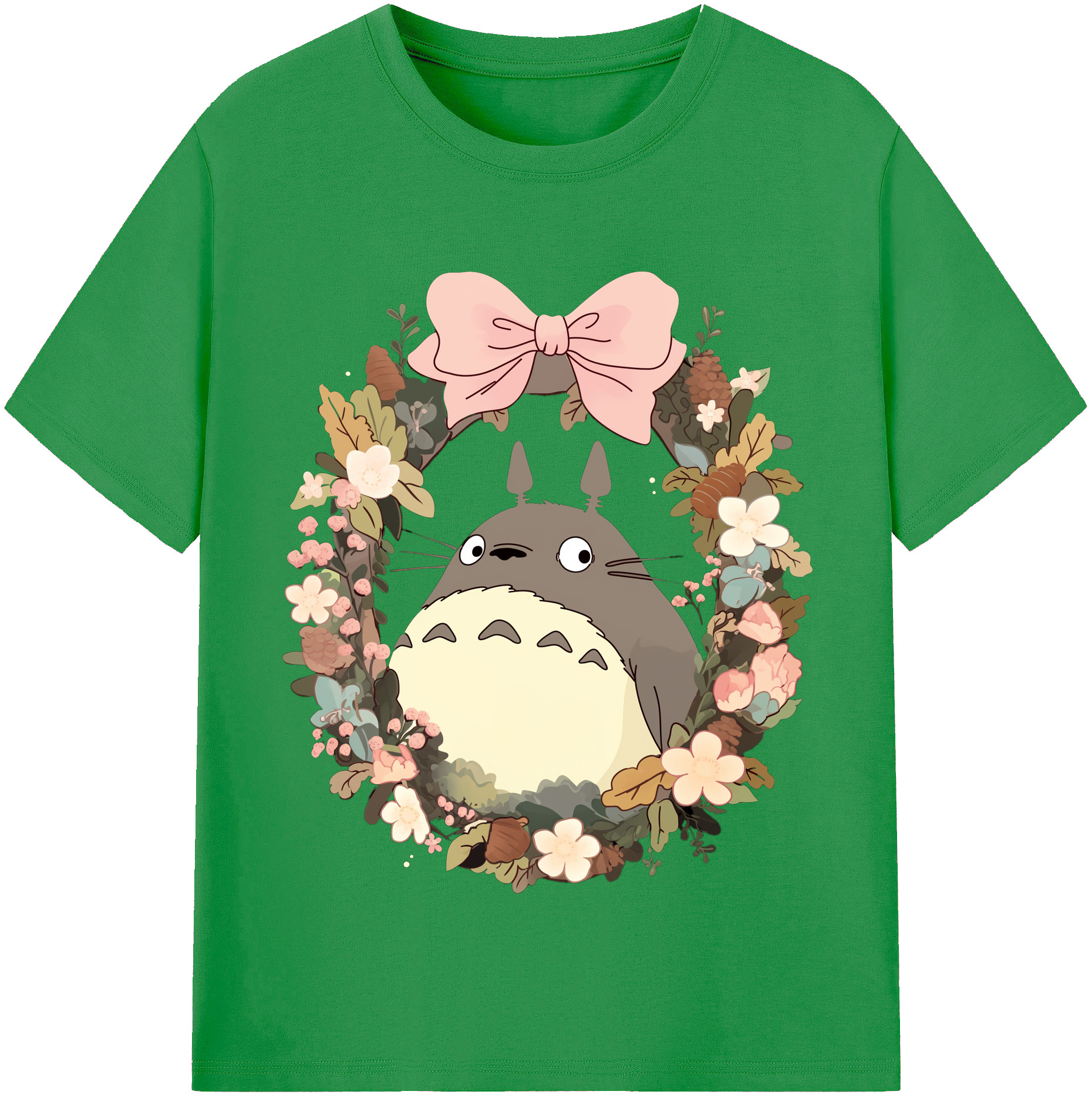 （画像用） となりのトトロ 草壁メイ 草壁サツキ My Neighbor Totoro Satsuki Kusakabe Mei Kusakabe レディースカジュアルプリントTシャツ（綿100％）