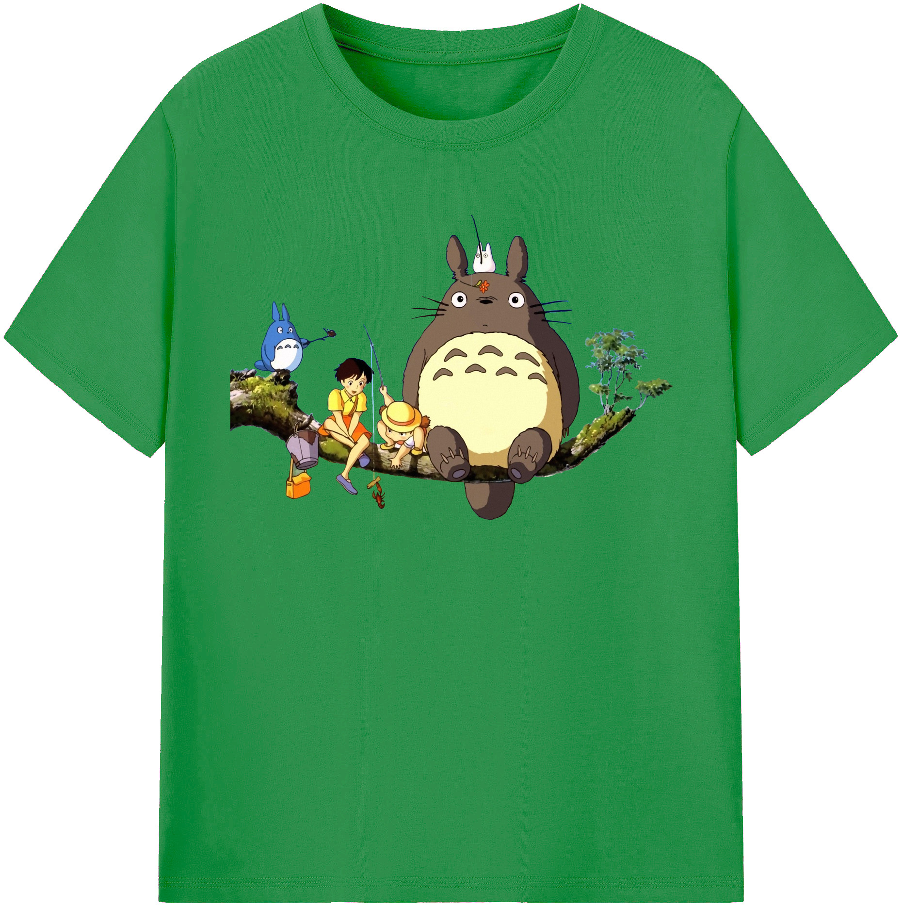 （画像用） となりのトトロ 草壁メイ 草壁サツキ My Neighbor Totoro Satsuki Kusakabe Mei Kusakabe レディースカジュアルプリントTシャツ（綿100％）