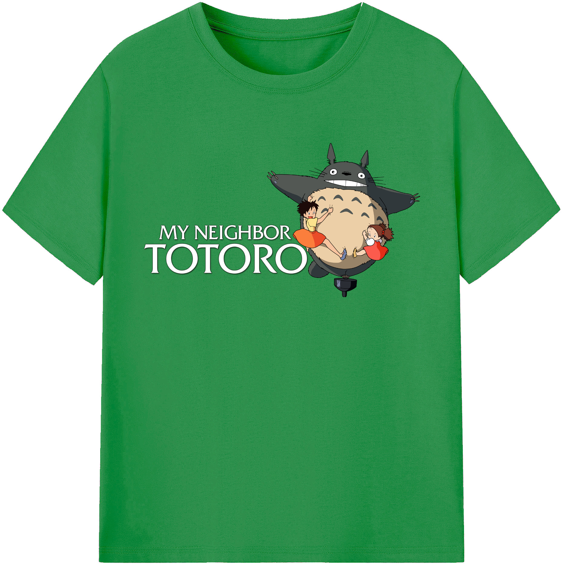 （画像用） となりのトトロ 草壁メイ 草壁サツキ My Neighbor Totoro Satsuki Kusakabe Mei Kusakabe レディースカジュアルプリントTシャツ（綿100％）
