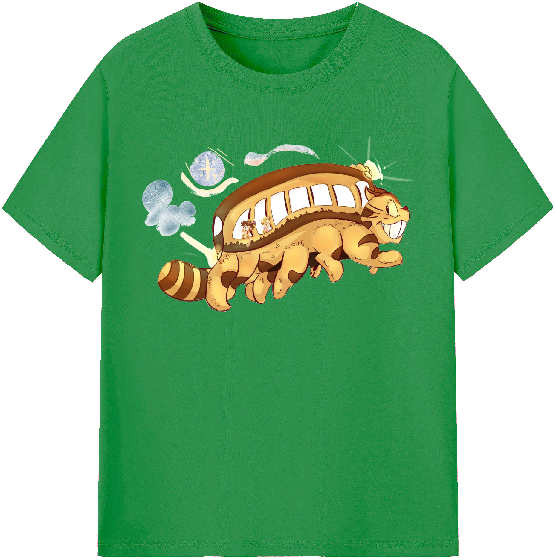 （画像用） となりのトトロ 草壁メイ 草壁サツキ My Neighbor Totoro Satsuki Kusakabe Mei Kusakabe レディースカジュアルプリントTシャツ（綿100％）