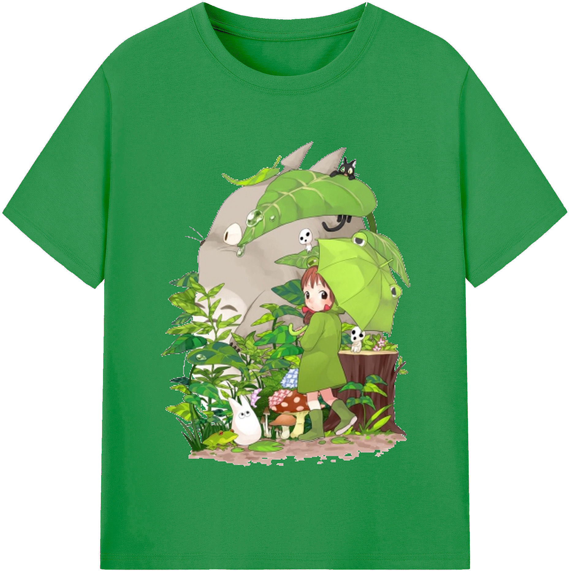 （画像用） となりのトトロ 草壁メイ 草壁サツキ My Neighbor Totoro Satsuki Kusakabe Mei Kusakabe レディースカジュアルプリントTシャツ（綿100％）