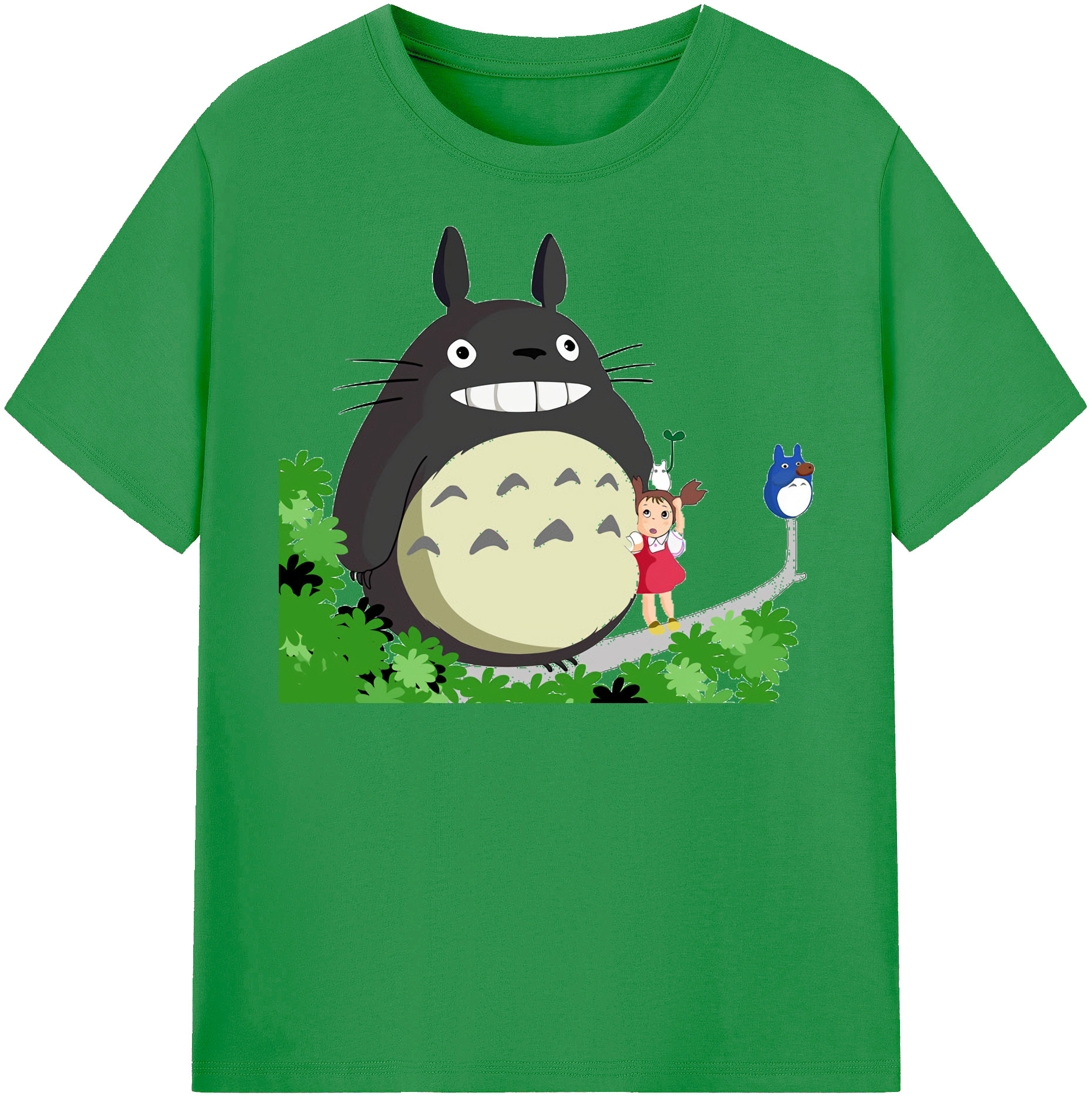 （画像用） となりのトトロ 草壁メイ 草壁サツキ My Neighbor Totoro Satsuki Kusakabe Mei Kusakabe レディースカジュアルプリントTシャツ（綿100％）